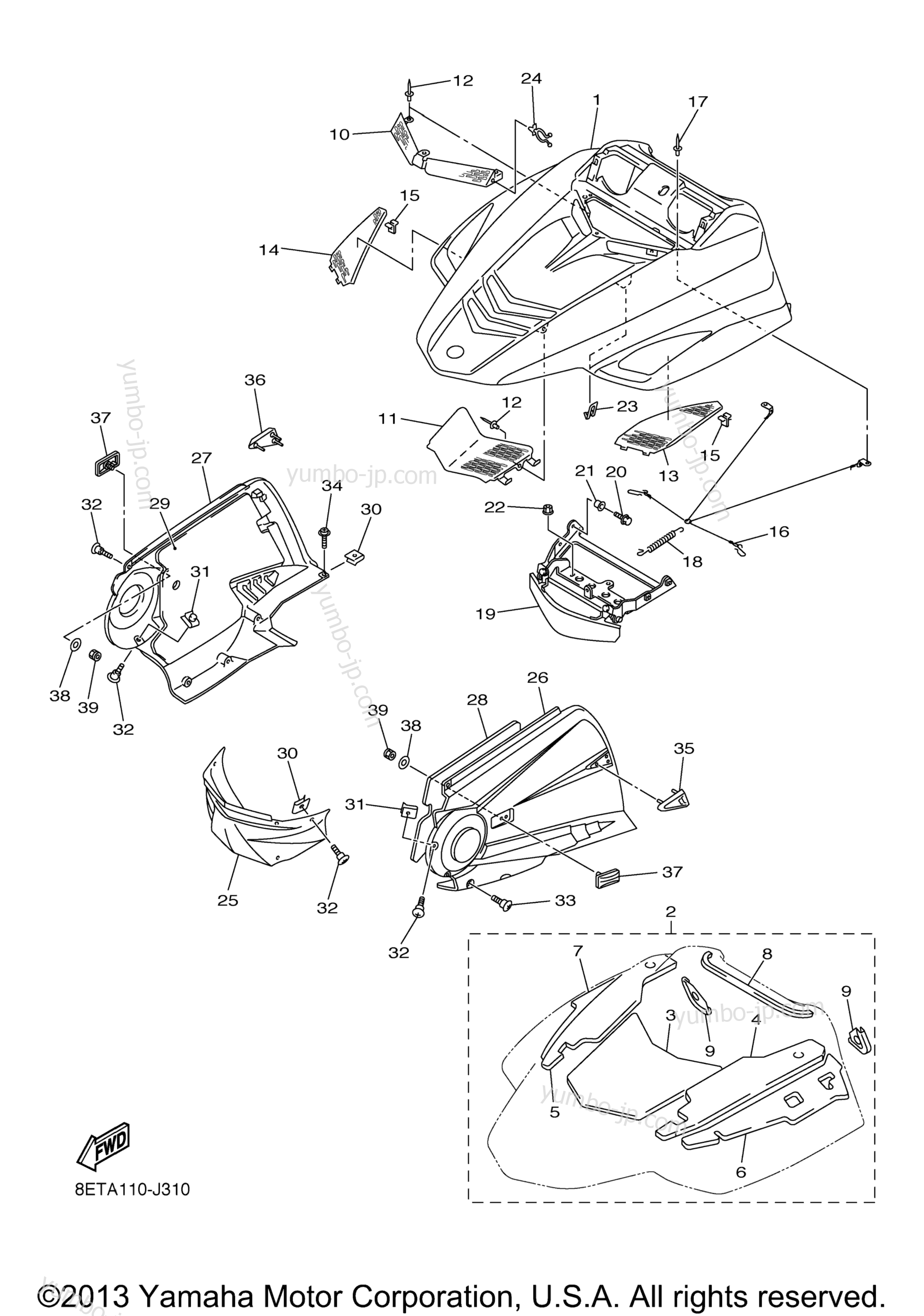 SHROUD для снегоходов YAMAHA RS VENTURE (RST90BS) 2012 г.