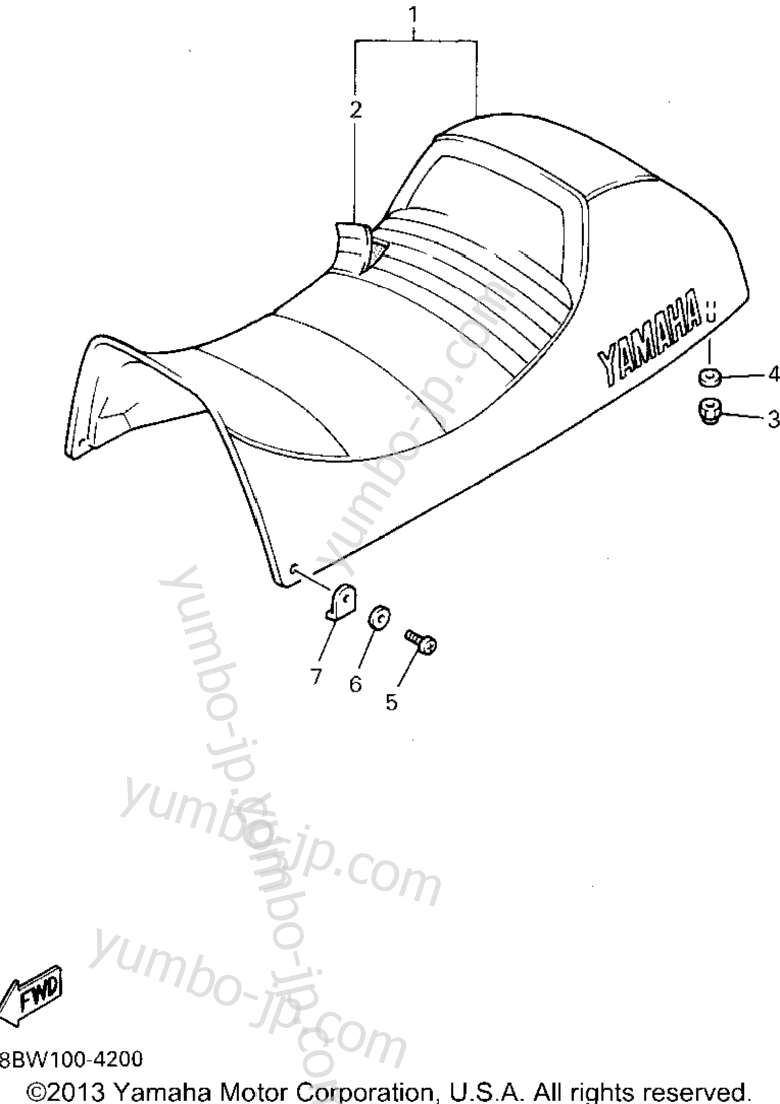 SEAT для снегоходов YAMAHA VMAX-4 ST (LONG TRACK) (VX800STV) 1995 г.