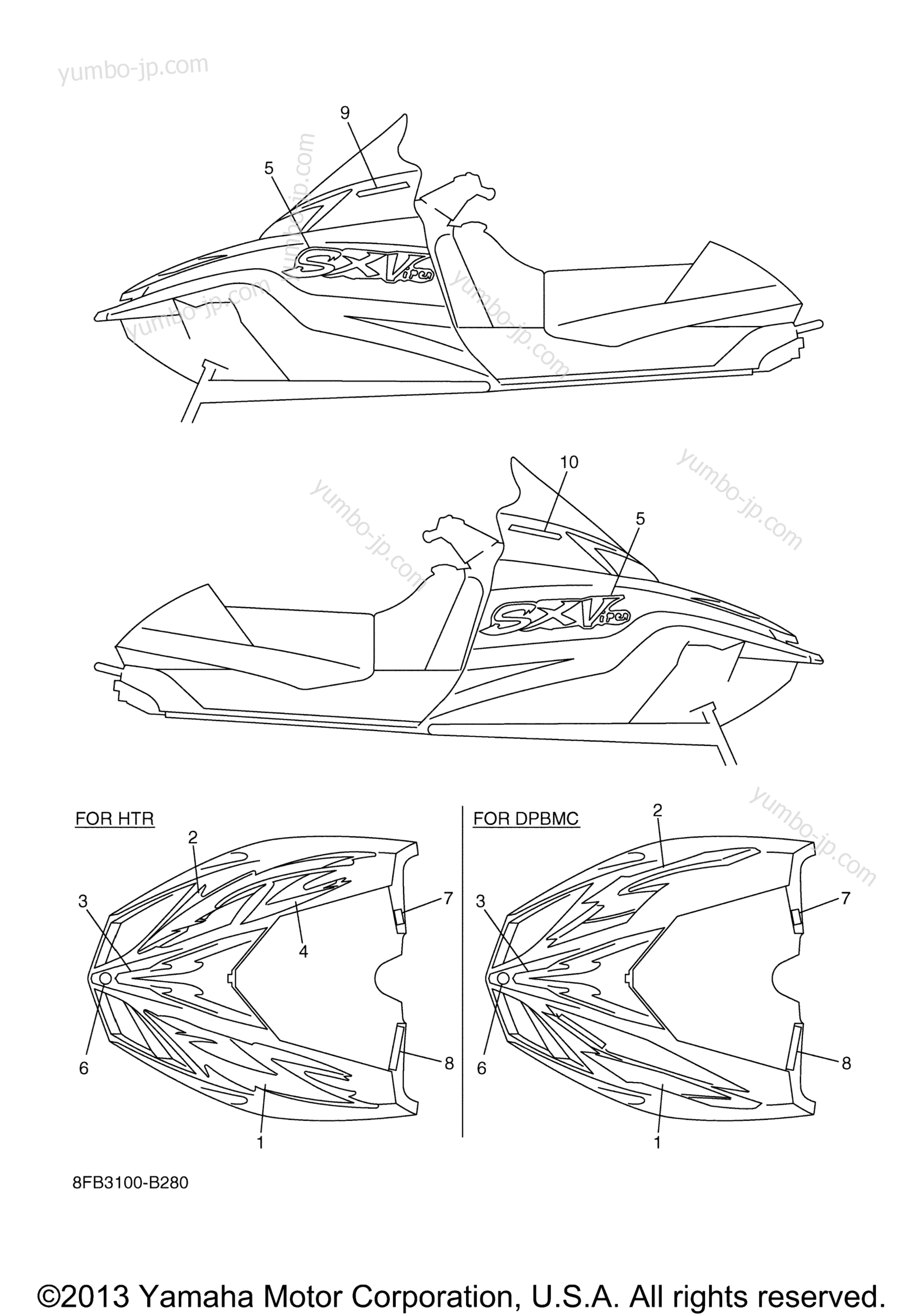 EMBLEM for snowmobiles YAMAHA SX VIPER ER (SXV70ERH) 2003 year