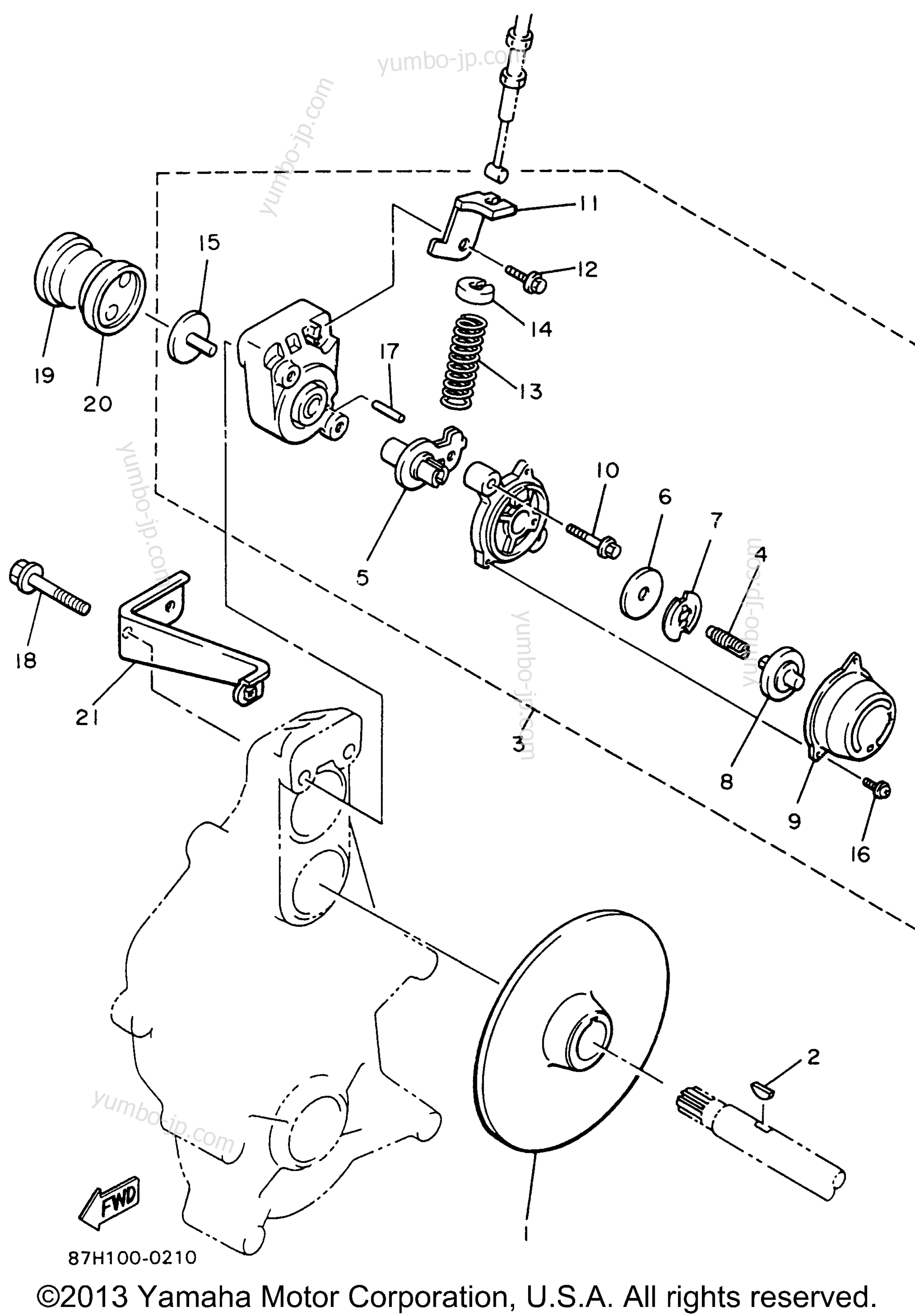 BRAKE for snowmobiles YAMAHA PHAZER II (PZ480W) 1996 year