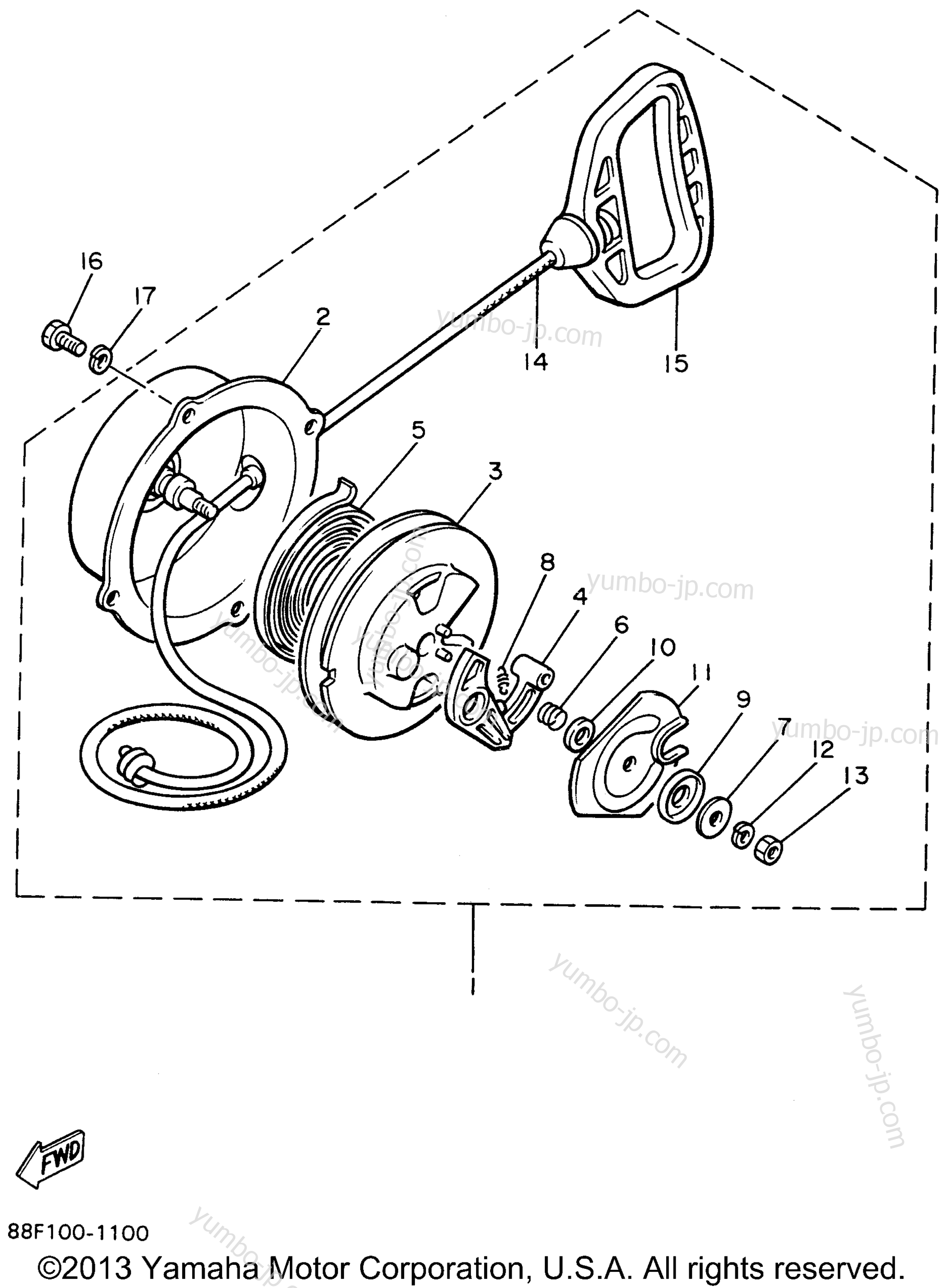 STARTER for snowmobiles YAMAHA PHAZER II (PZ480W) 1996 year