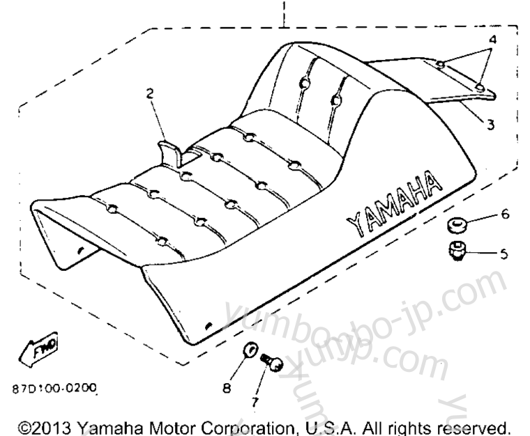 SEAT для снегоходов YAMAHA VENTURE GT (VT480GTT) 1993 г.