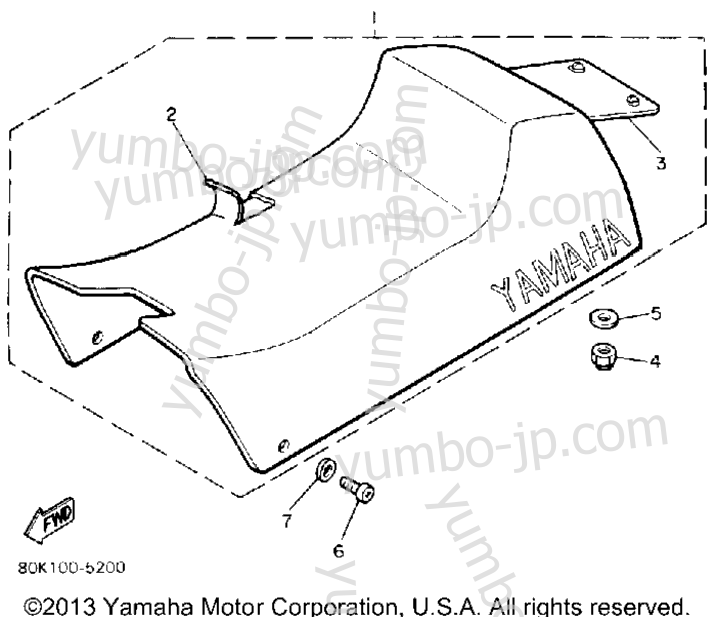 SEAT для снегоходов YAMAHA PHAZER (PZ480M) 1988 г.