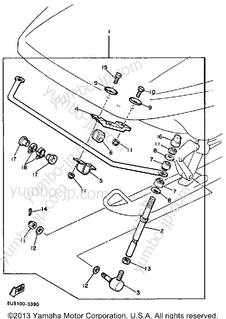 Stabilizer Kit for snowmobiles YAMAHA VMX540G 1983 year