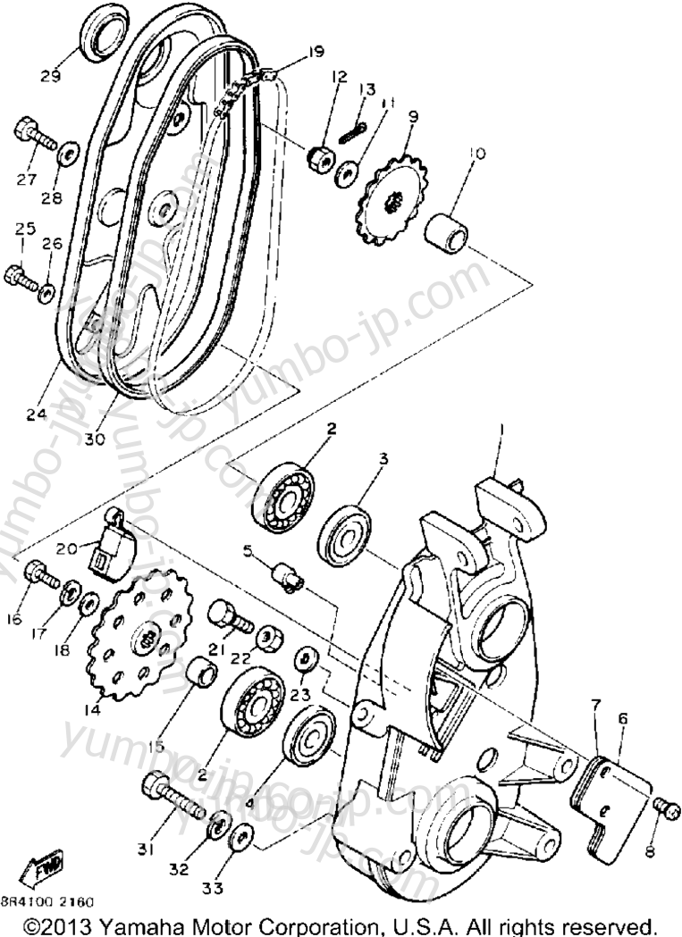 Track Drive 2 для снегоходов YAMAHA BRAVO (BR250P) 1990 г.