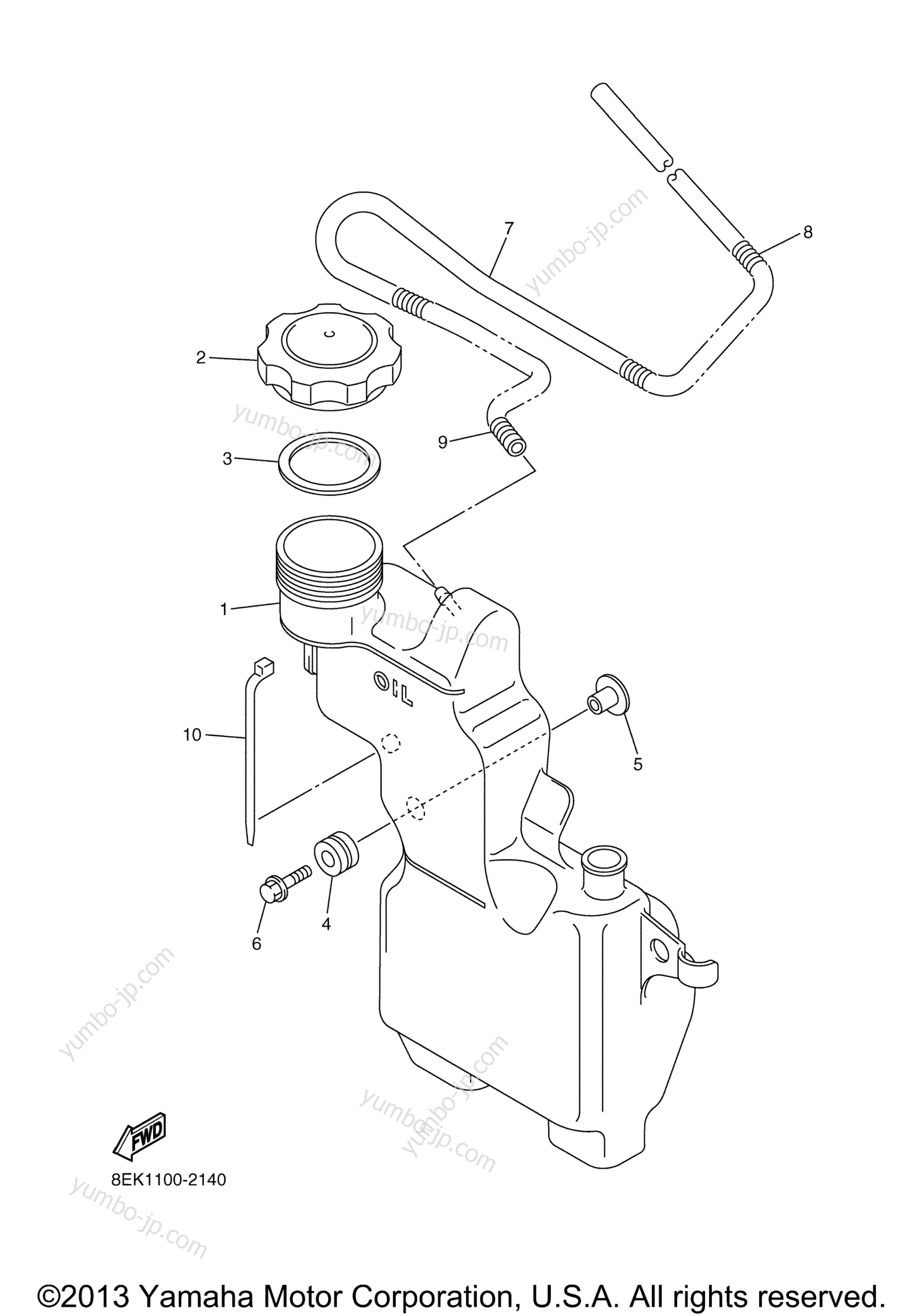 OIL TANK для снегоходов YAMAHA SX VIPER S (SXV70SJ) 2004 г.