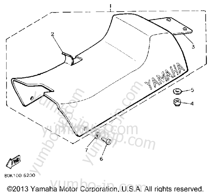 SEAT для снегоходов YAMAHA PHAZER DELUXE (ELEC START) (PZ480EN) 1989 г.