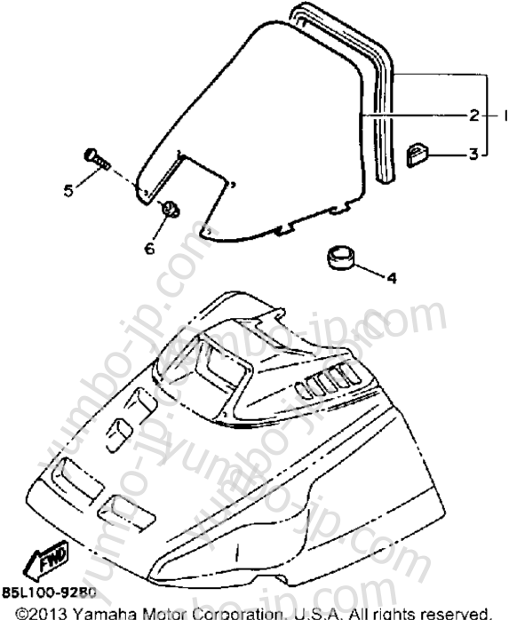 WINDSHIELD for snowmobiles YAMAHA OVATION (CS340N) 1989 year