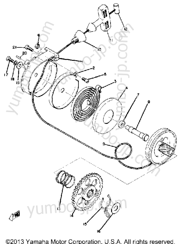 STARTER for snowmobiles YAMAHA EW643B 1973 year