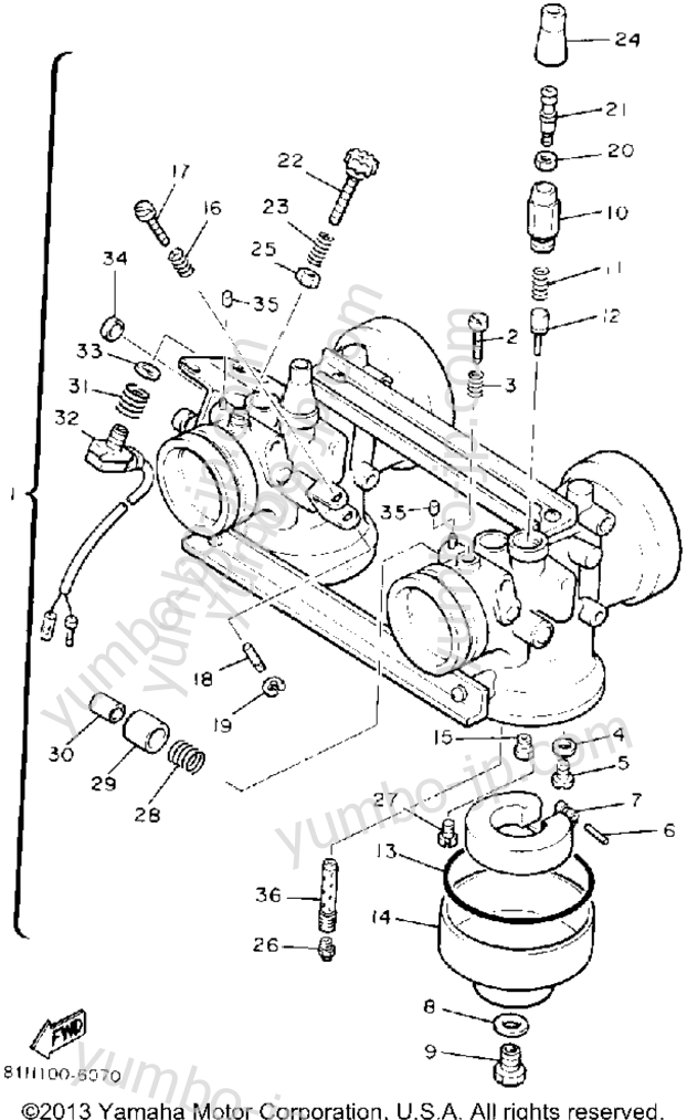 CARBURETOR for snowmobiles YAMAHA PHAZER II (PZ480S) 1992 year