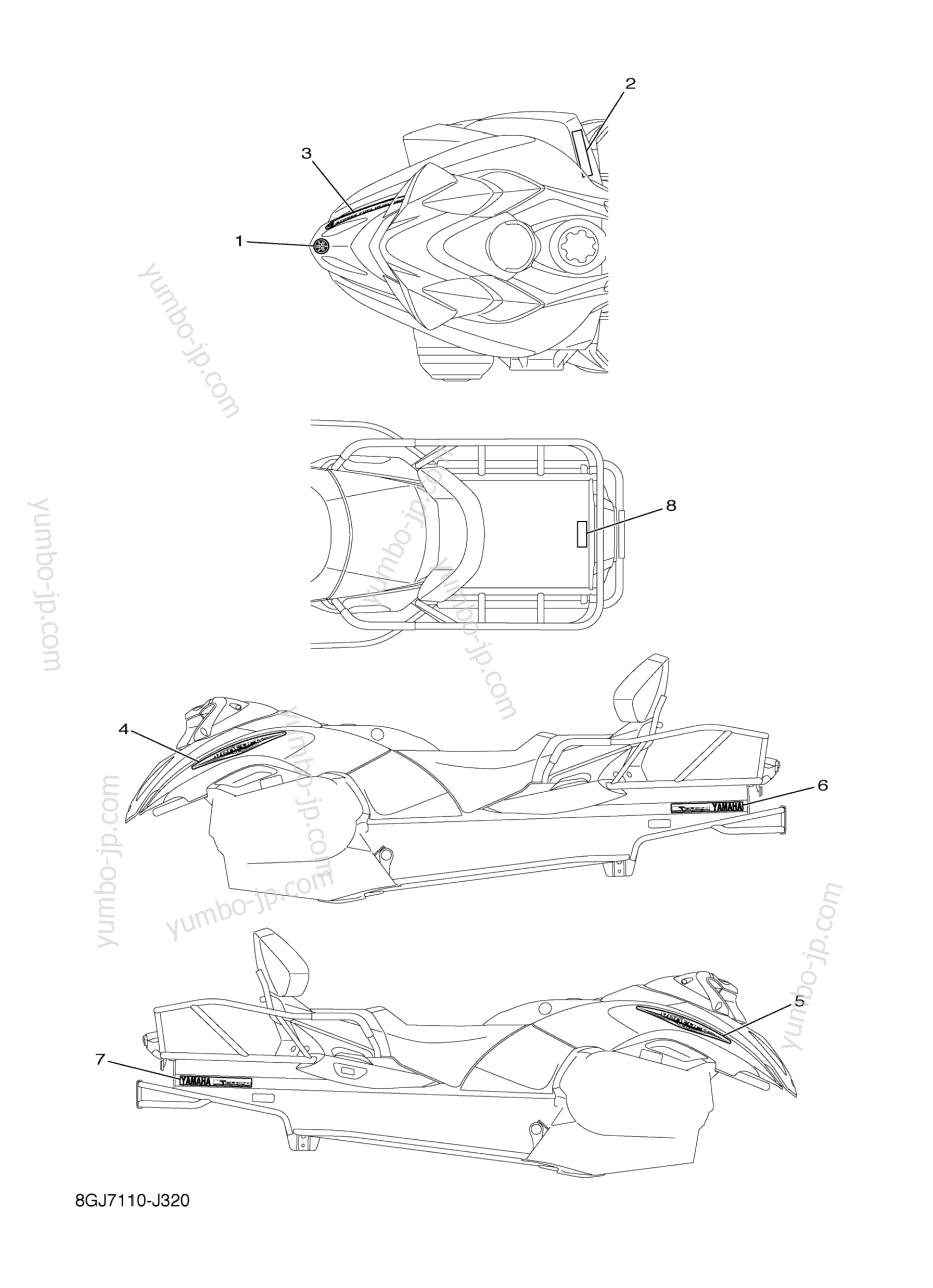 EMBLEM for snowmobiles YAMAHA VENTURE LITE (PZ50VTBW) 2012 year