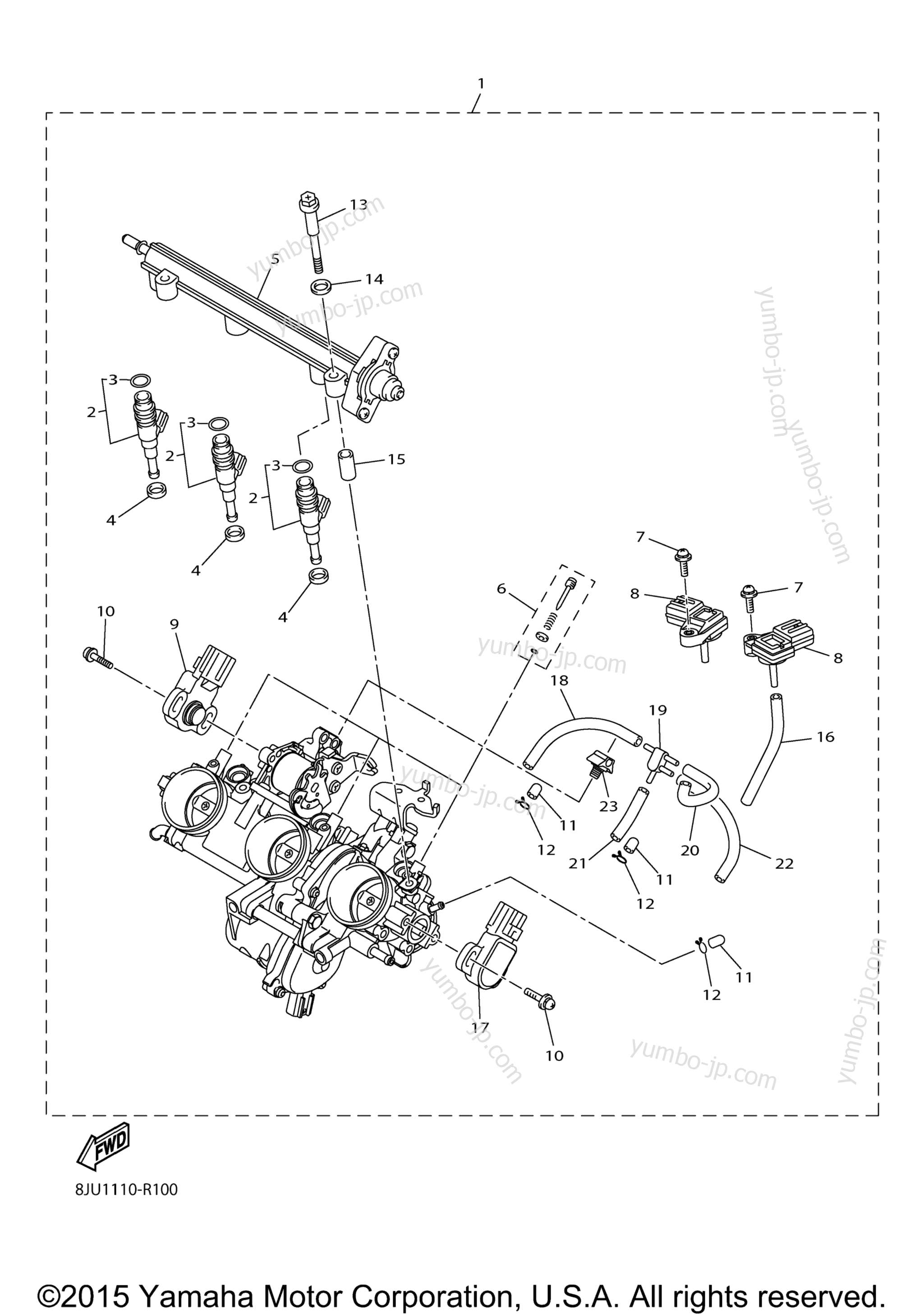 Intake 2 for snowmobiles YAMAHA RSVENTURE TF E-BAT (RST90TFYGR) 2016 year