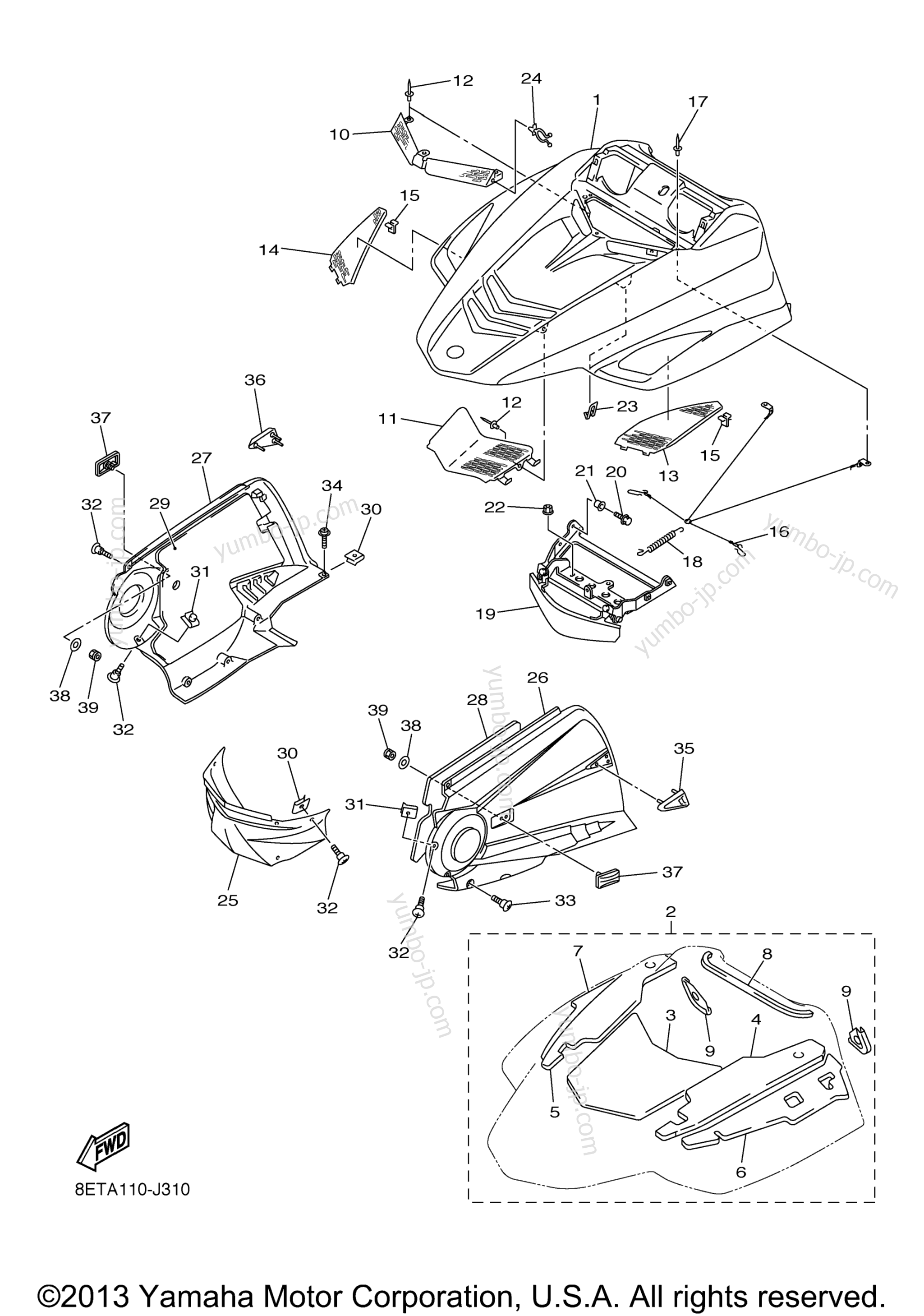 SHROUD for snowmobiles YAMAHA RS VENTURE (RST90ZS) 2010 year