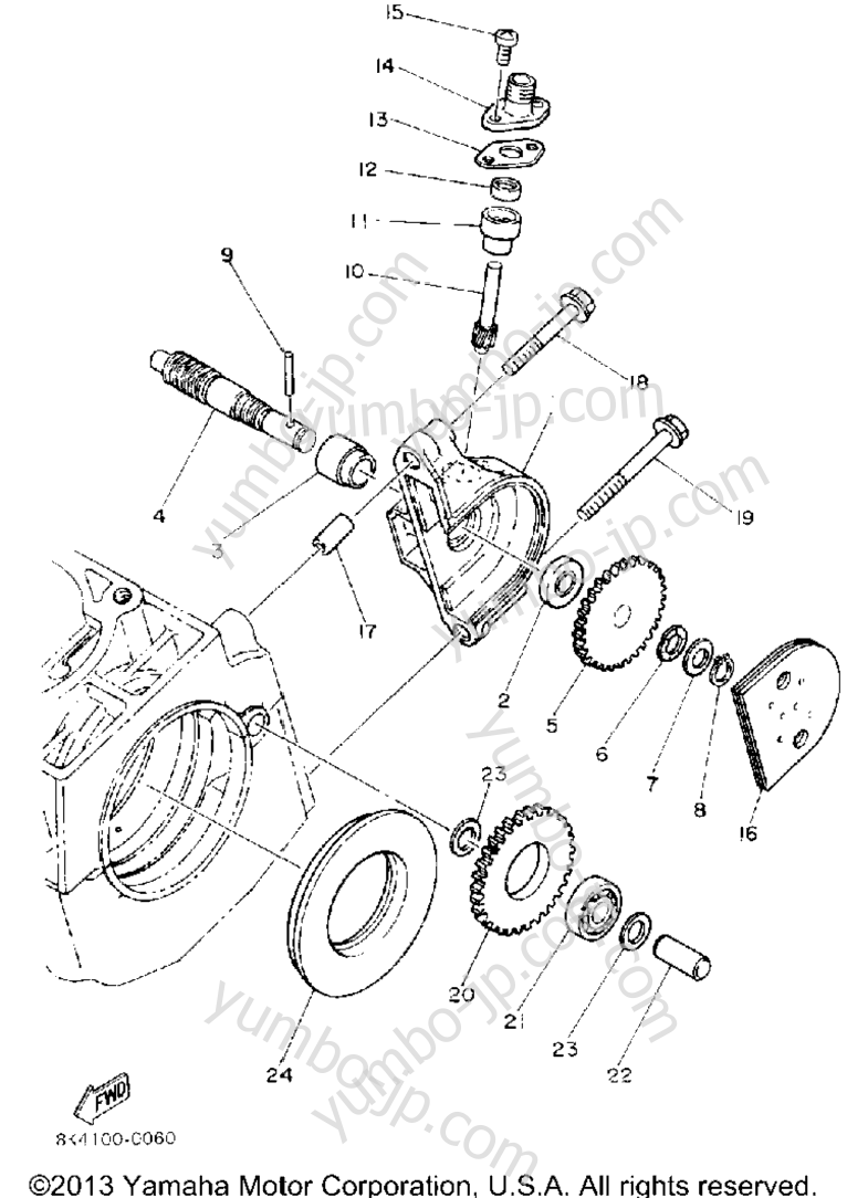 Pump Drive - Gear for snowmobiles YAMAHA SRV (SR540M) 1988 year