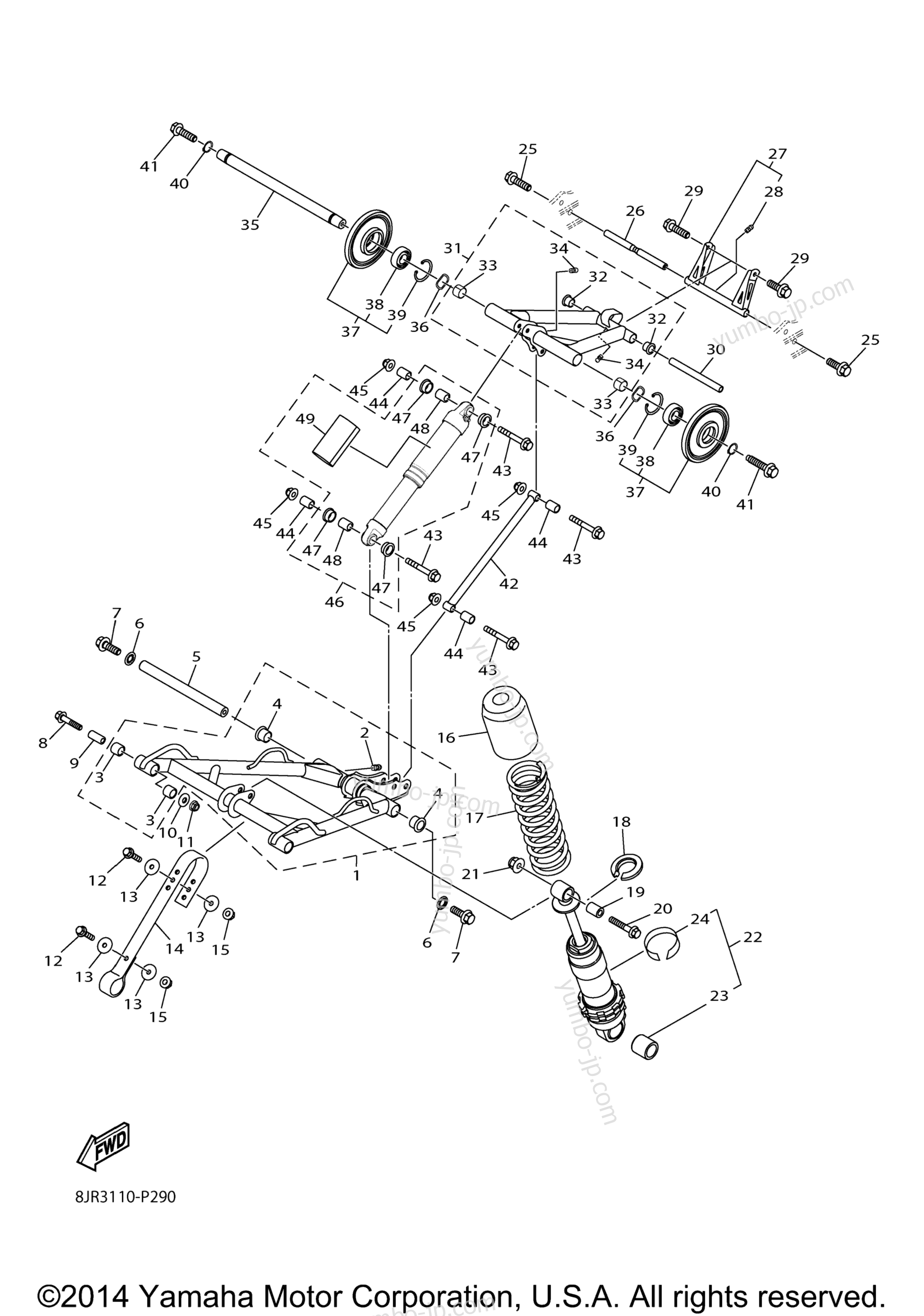 Track Suspension 2 для снегоходов YAMAHA SRVIPER X TX LE (SR10XLFO) 2015 г.