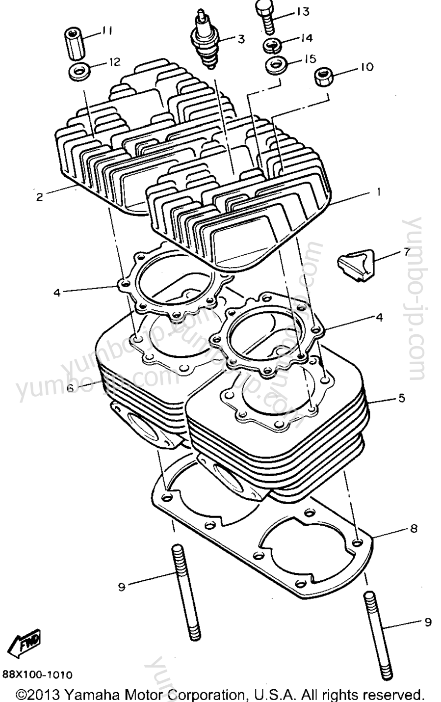 CYLINDER for snowmobiles YAMAHA VENTURE XL (VT480U) 1994 year