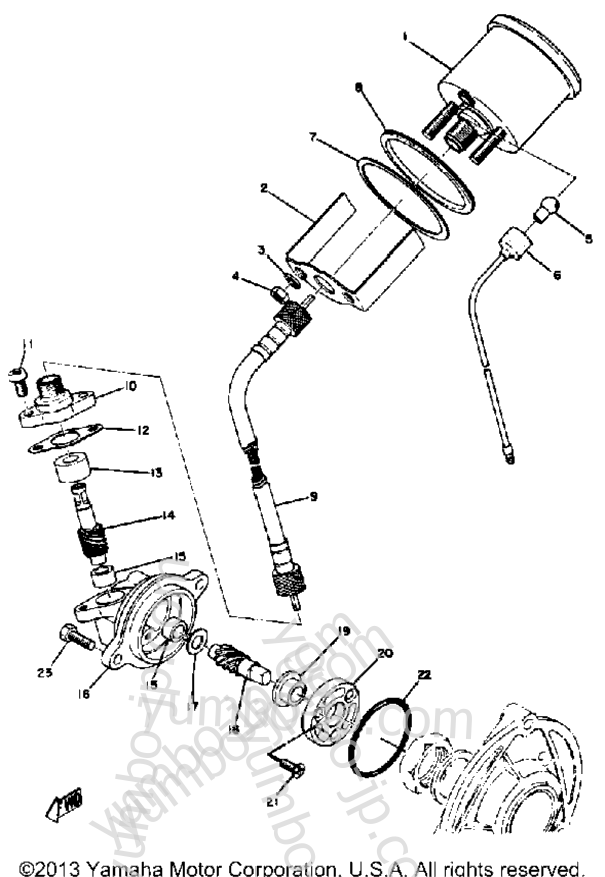 Speedometer (Alternate Parts) Sl292 - B for snowmobiles YAMAHA SL292B 1972 year