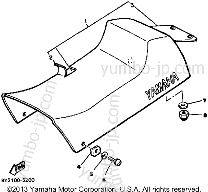 SEAT for snowmobiles YAMAHA ENTICER 340 (ET340J) 1985 year
