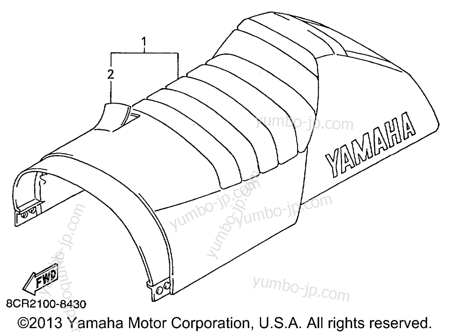 Alternate Single Seat Assy для снегоходов YAMAHA VMAX 700 XTCP (PLASTIC SKI, 1.5"TRACK) (VX700XTCPB) 1998 г.