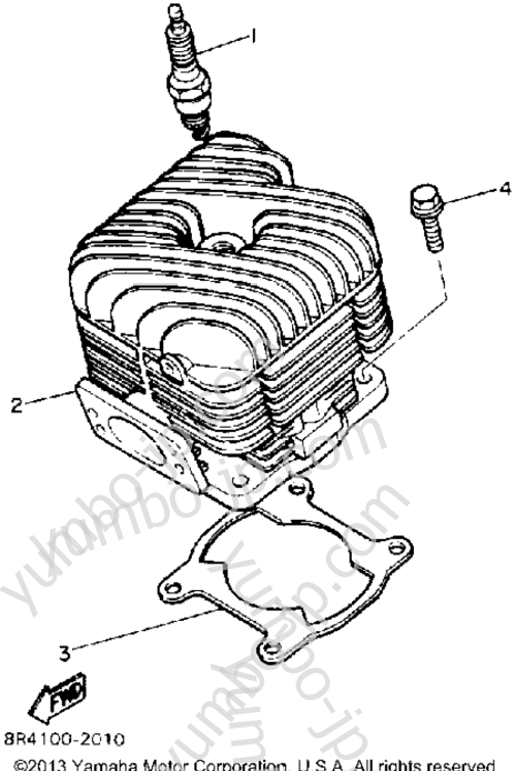 CYLINDER for snowmobiles YAMAHA BRAVO (BR250P) 1990 year