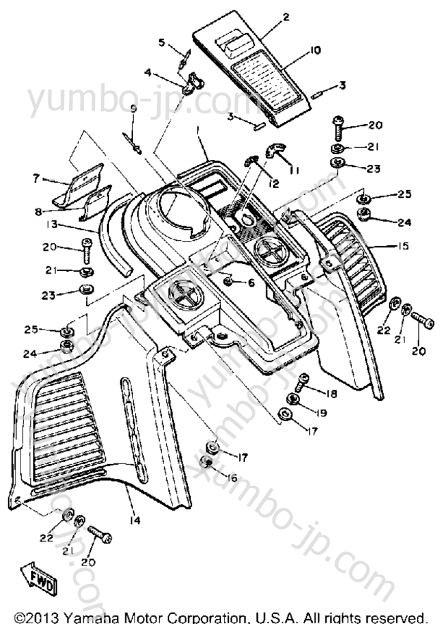 INSTRUMENT PANEL for snowmobiles YAMAHA SS440E 1981 year