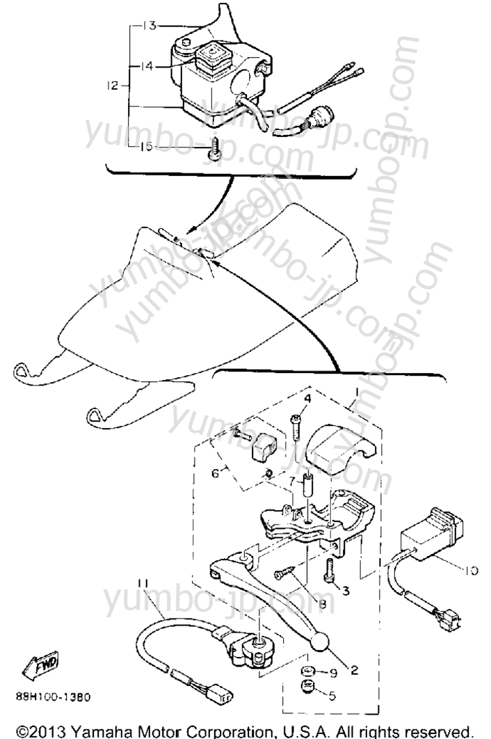 Electrical 2 for snowmobiles YAMAHA PHAZER II ST (PZ480STT) 1993 year