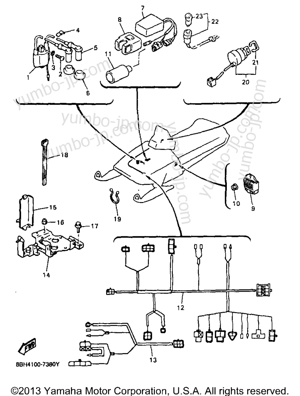 Electrical 1 for snowmobiles YAMAHA PHAZER MOUNTAIN LITE (PZ480STB) 1998 year