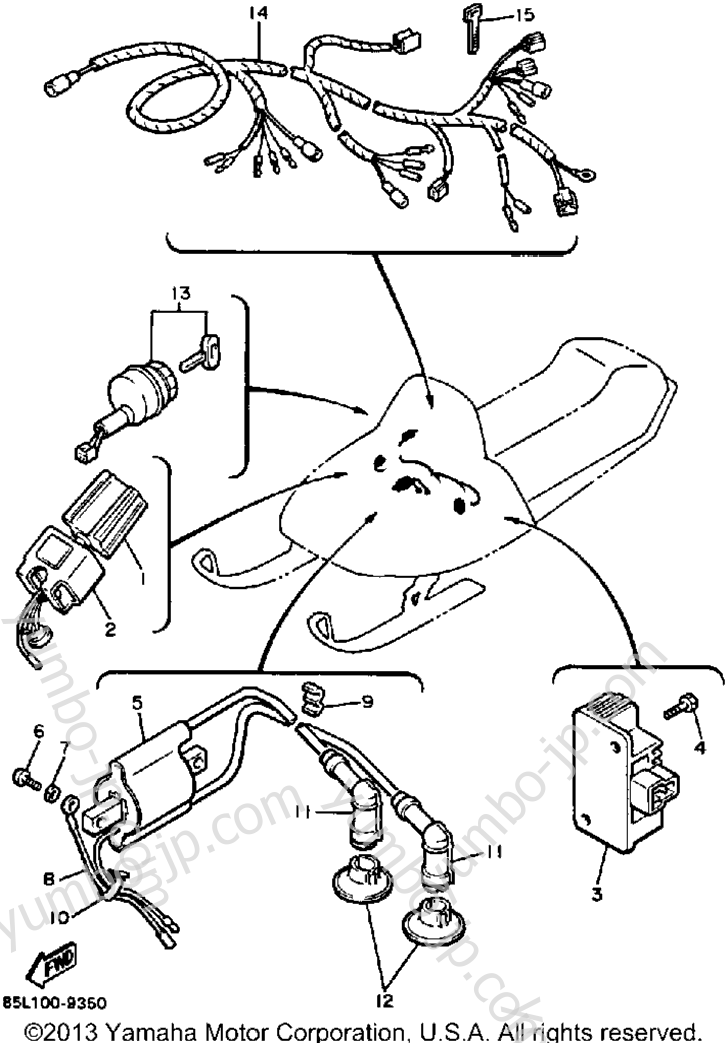 Electrical 1 for snowmobiles YAMAHA OVATION (CS340N) 1989 year