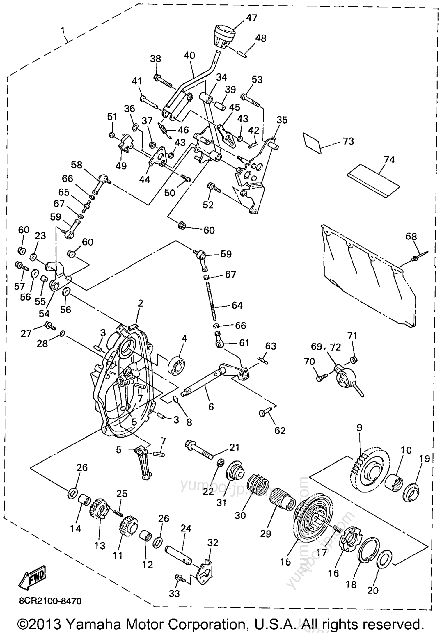 Alternate Reverse Gear Kit for snowmobiles YAMAHA MOUNTAIN MAX 600 (MM600PB) 1998 year
