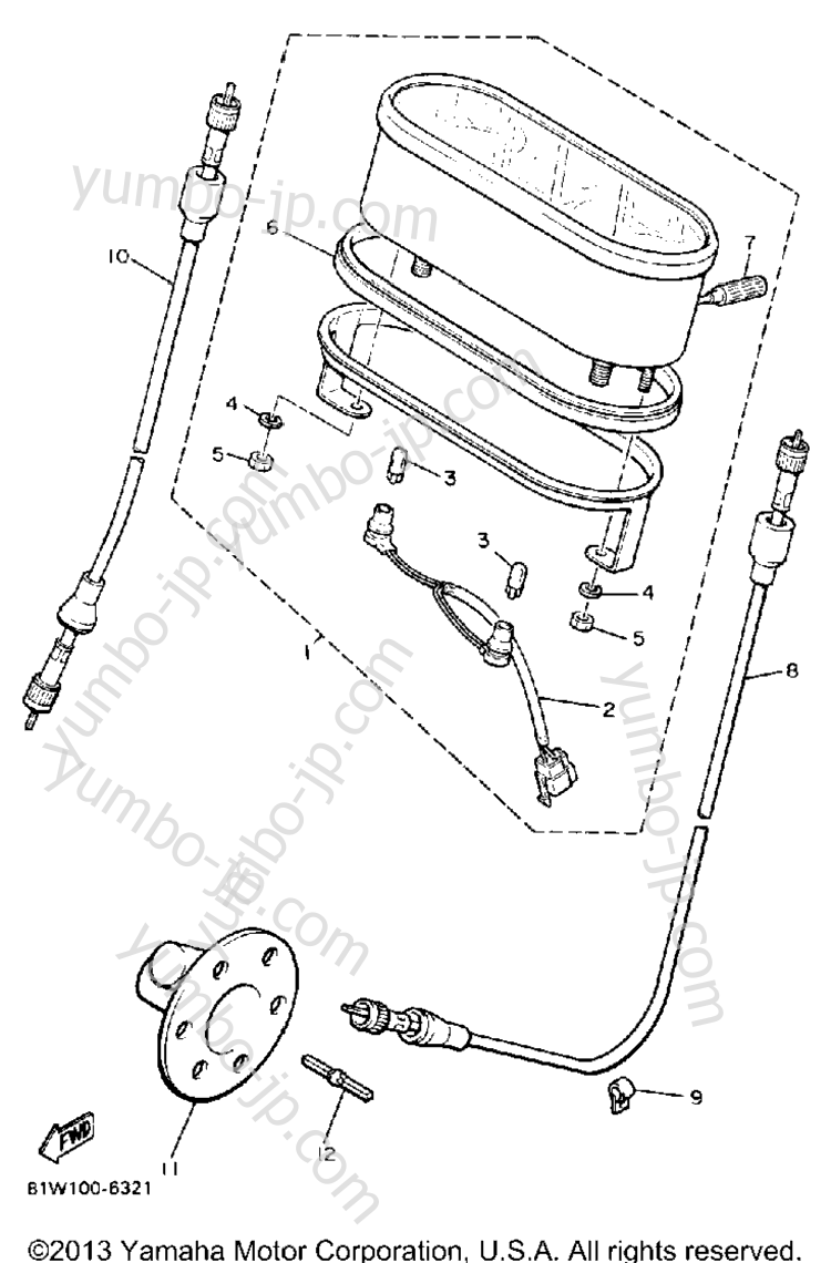 Измерительные приборы для снегоходов YAMAHA ENTICER LTR (LONG TRACK+REVERSE) (ET340TRM) 1988 г.