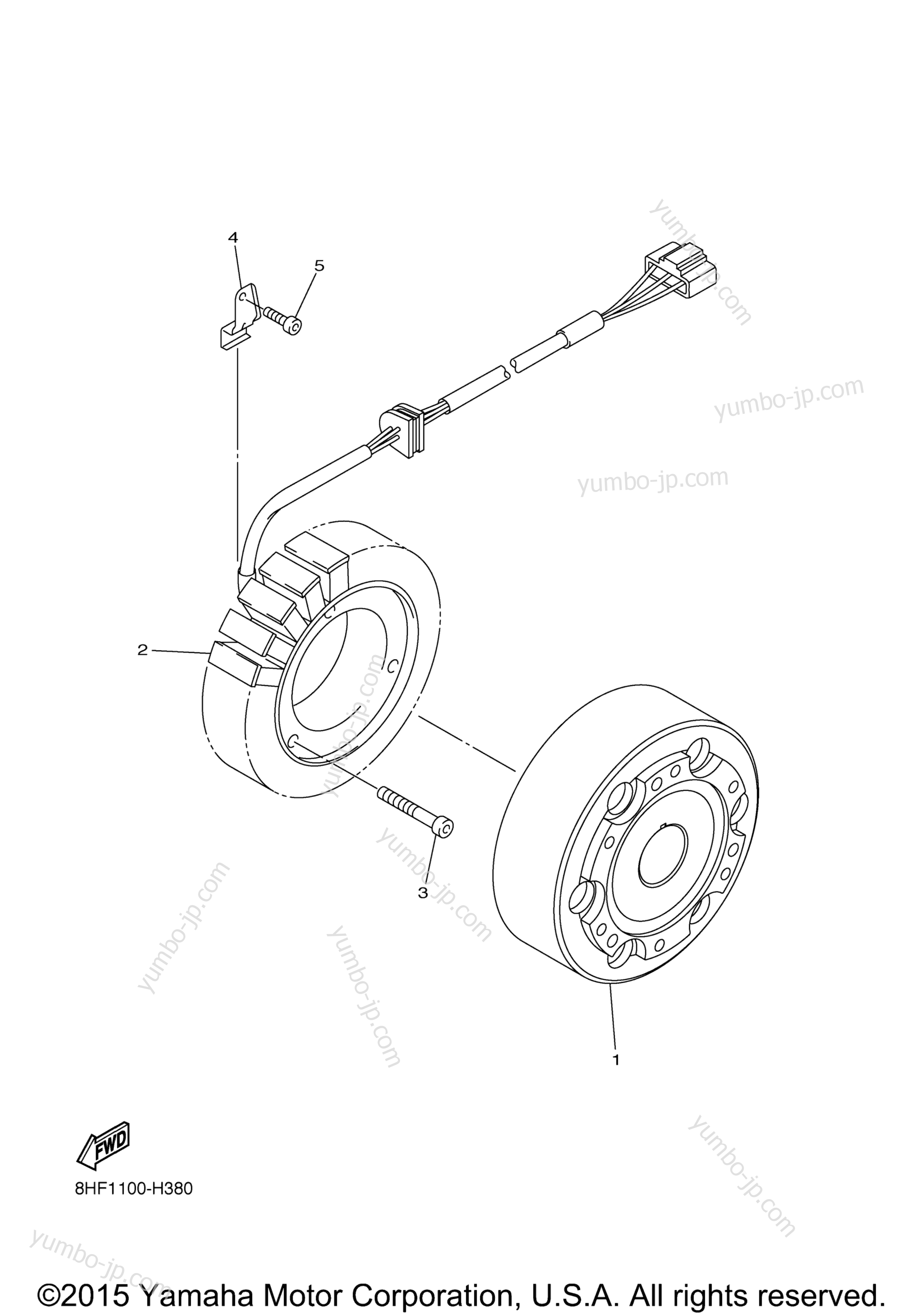 GENERATOR for snowmobiles YAMAHA RS VENTURE TF (RST90PTFFB) 2015 year