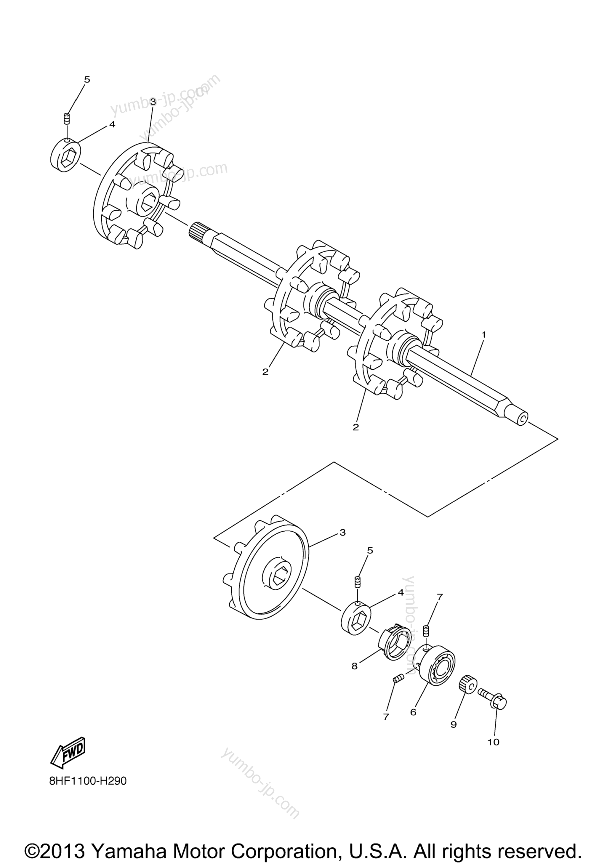 Track Drive 1 for snowmobiles YAMAHA RS VENTURE (RST90BS) 2012 year