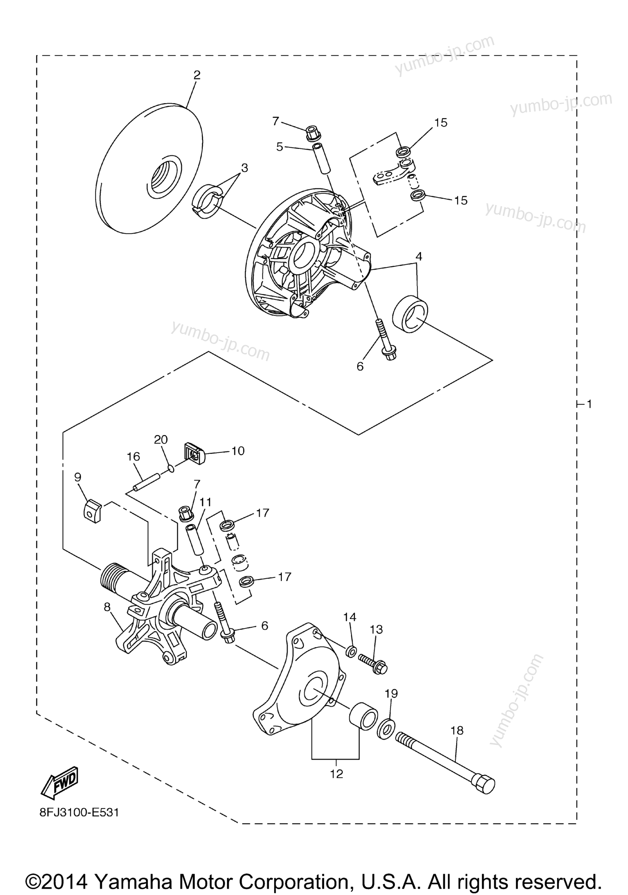 Alternate Rebuild Kit для снегоходов YAMAHA SRVIPER X TX LE (SR10XLFO) 2015 г.