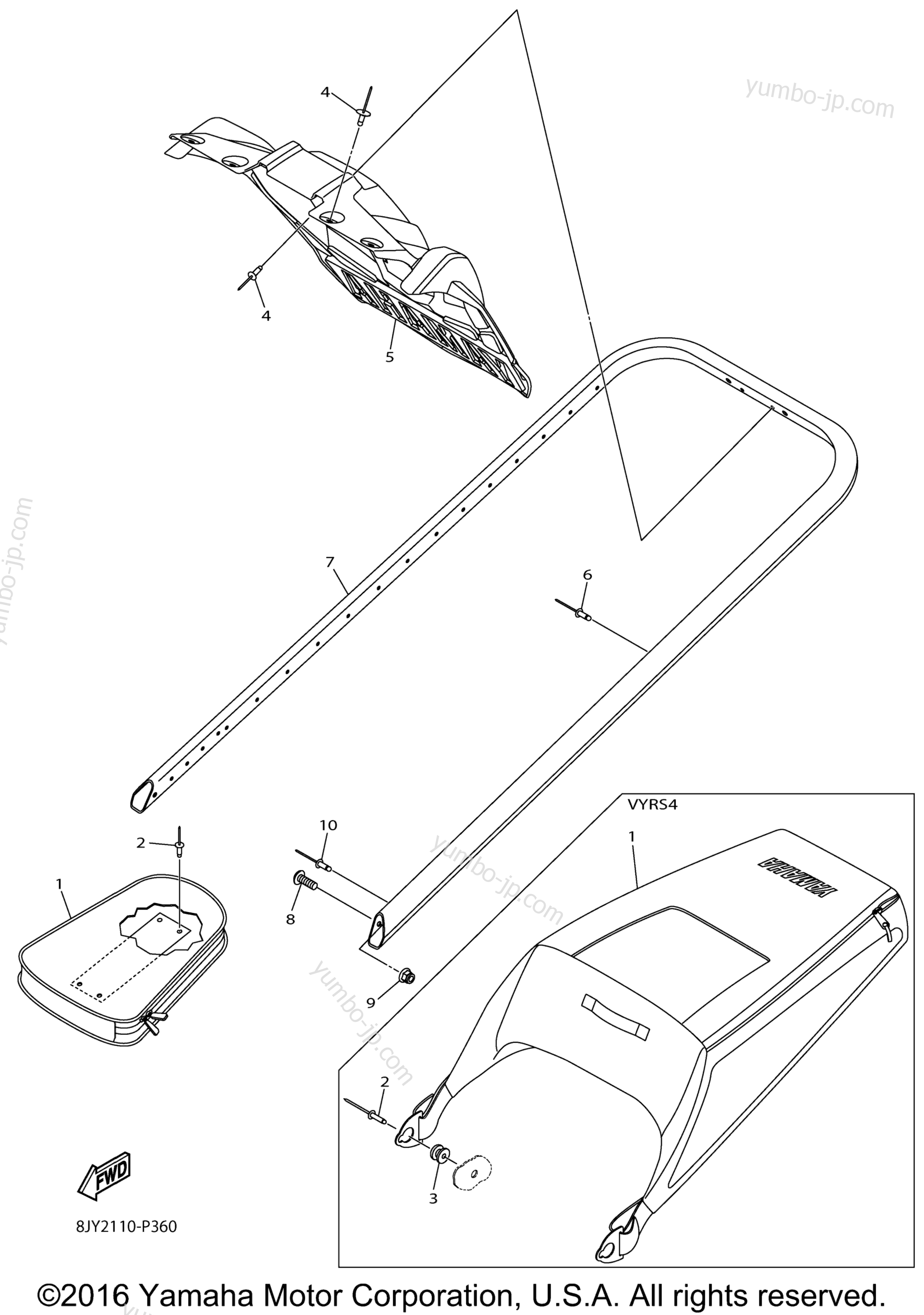 Bumper для снегоходов YAMAHA SRVIPER L TX SE (SR10LSFR) 2015 г.