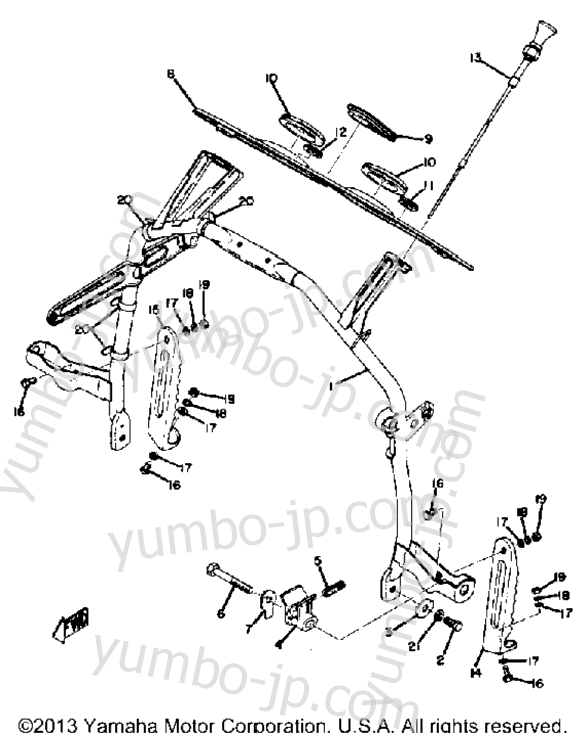 Steering Gate for snowmobiles YAMAHA SW433C 1973 year