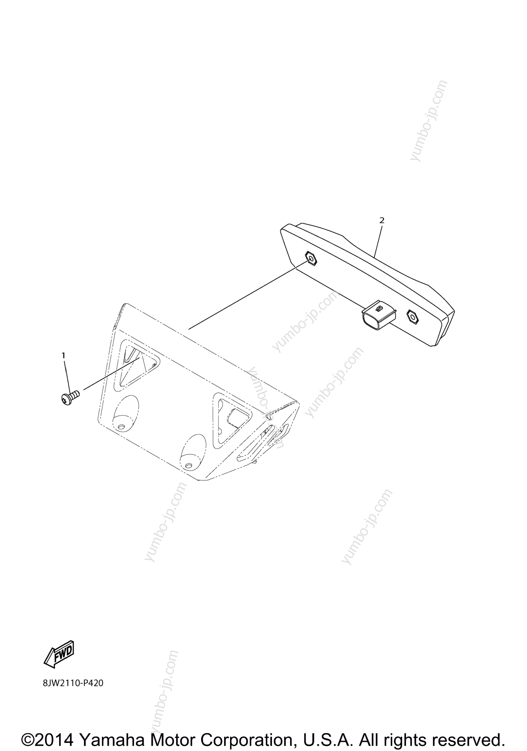 TAILLIGHT for snowmobiles YAMAHA SRVIPER R TX LE (SR10RLFO) 2015 year