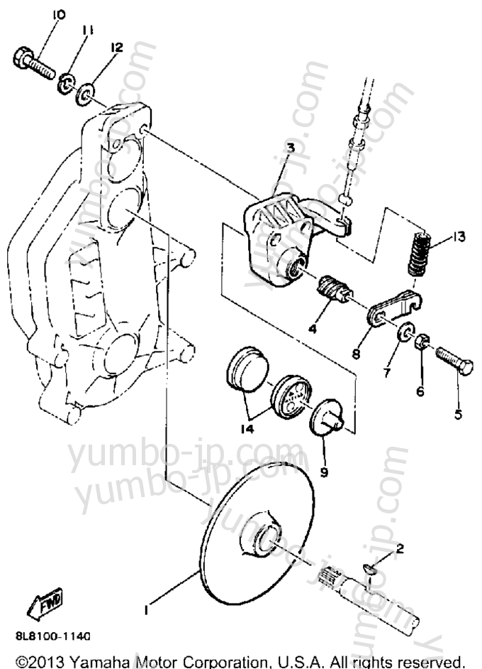 BRAKE for snowmobiles YAMAHA VMX540G 1983 year