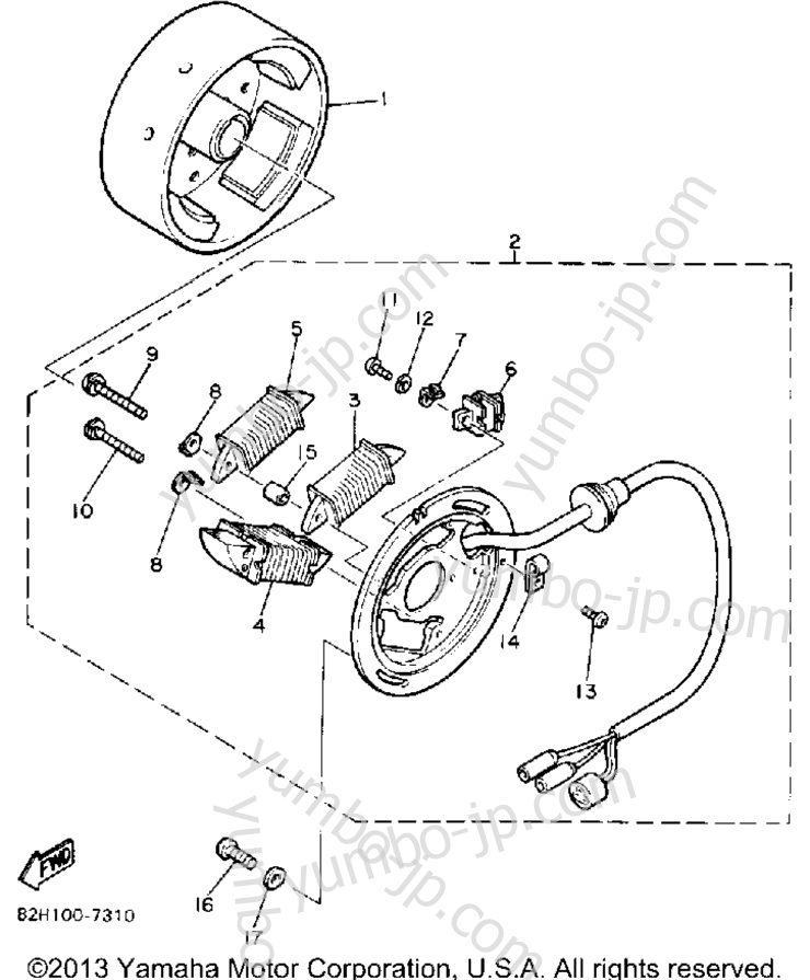 GENERATOR для снегоходов YAMAHA ET340TL 1987 г.