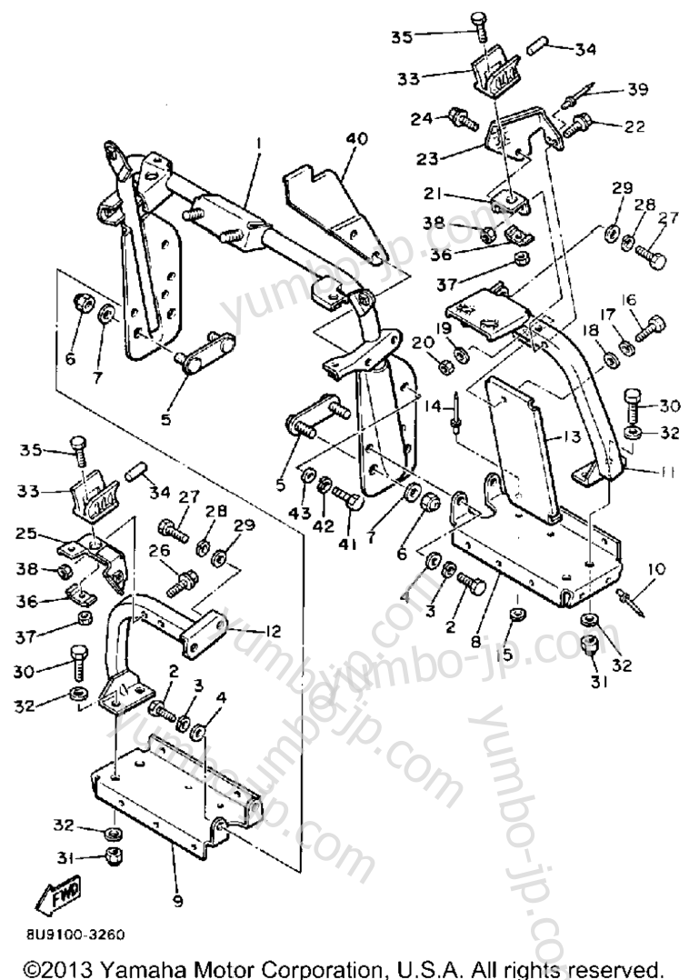 Steering Gate for snowmobiles YAMAHA VMX540G 1983 year