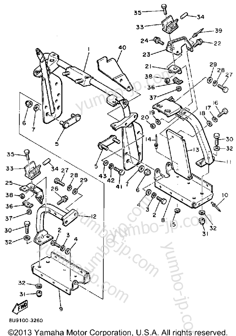 Steering Gate для снегоходов YAMAHA VMX540G 1983 г.