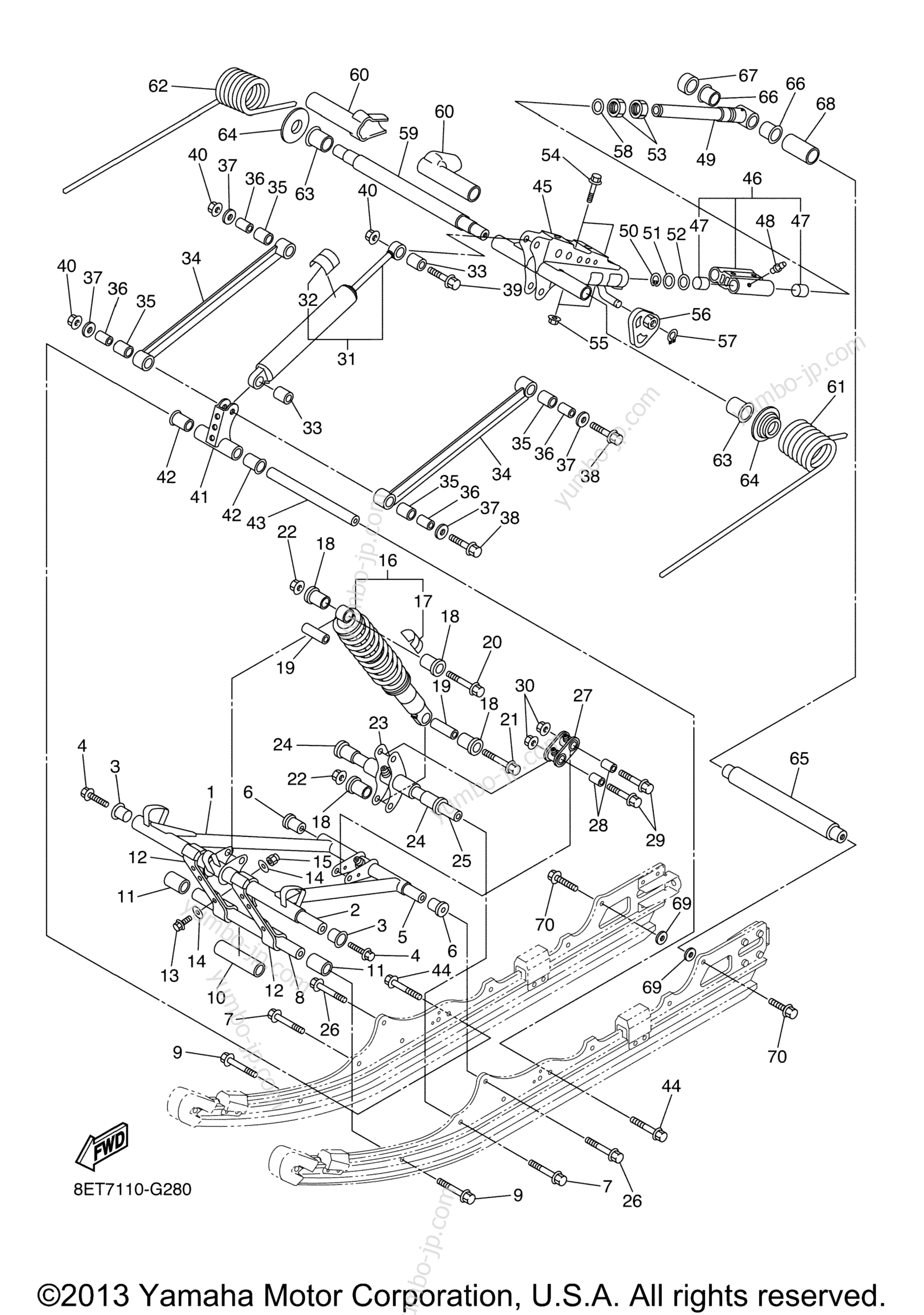 Track Suspension 2 для снегоходов YAMAHA RS VENTURE (RST90ZS) 2010 г.