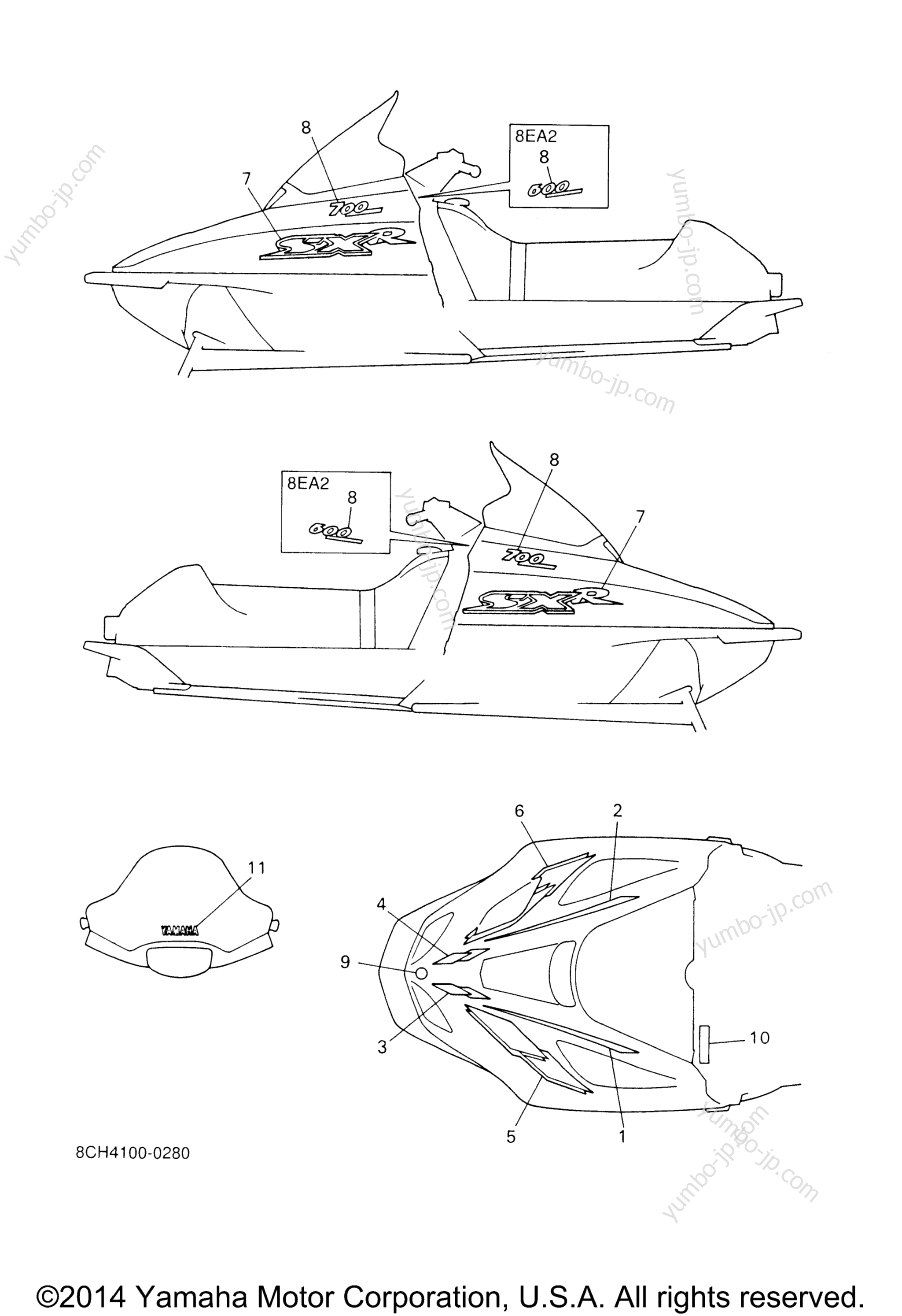 EMBLEM for snowmobiles YAMAHA SX700SD (SX700D) 2000 year