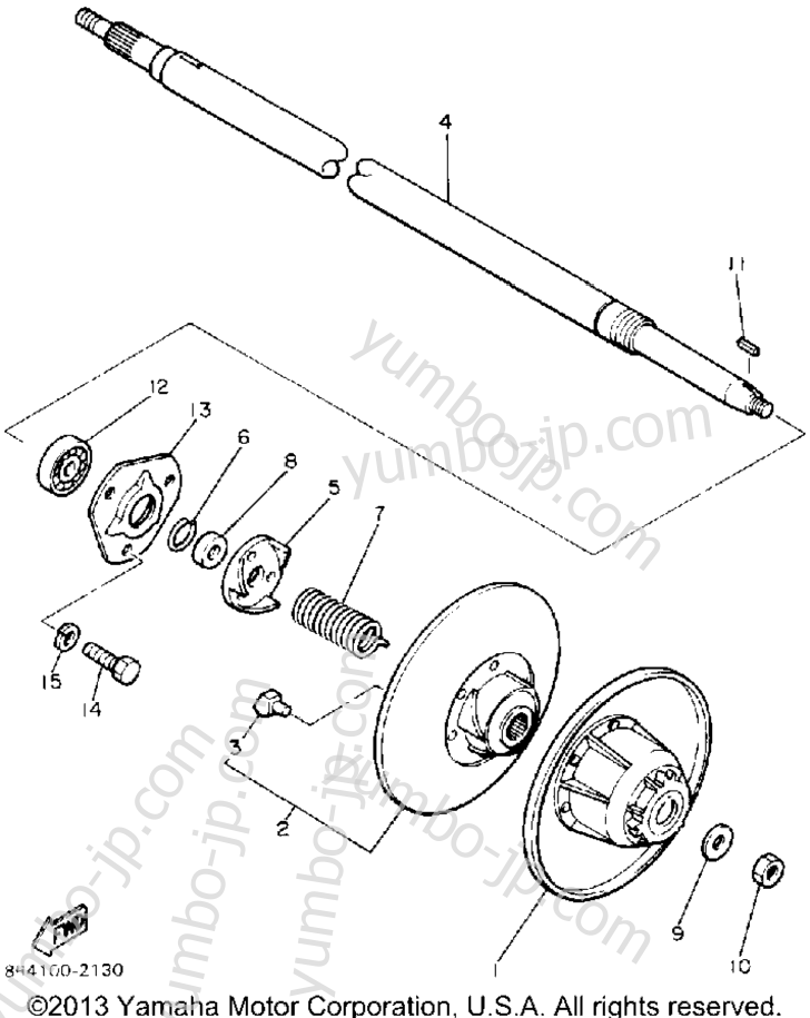 Secondary Sheave для снегоходов YAMAHA BRAVO (BR250P) 1990 г.