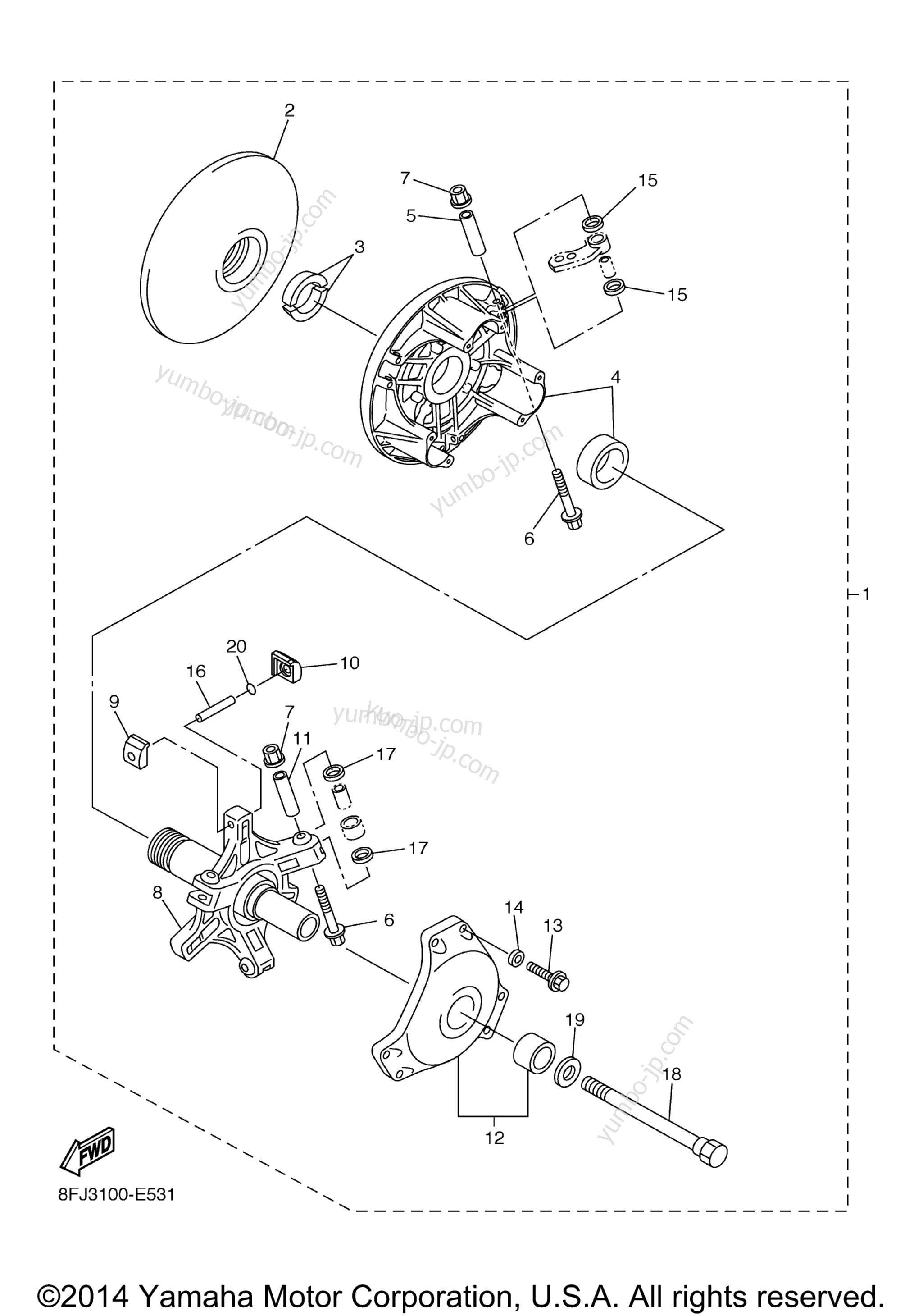 Alternate Rebuild Kit для снегоходов YAMAHA SRVIPER L TX SE (SR10LSFL) 2015 г.