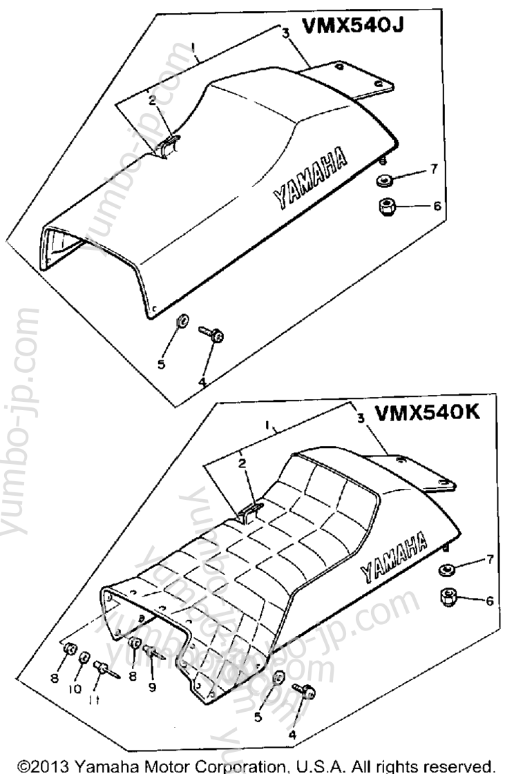 SEAT for snowmobiles YAMAHA V-MAX (VMX540J) 1985 year