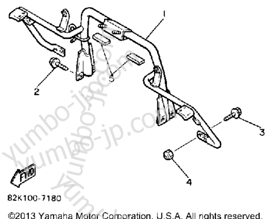 Steering Gate for snowmobiles YAMAHA PHAZER DELUXE (ELEC START) (PZ480EN) 1989 year