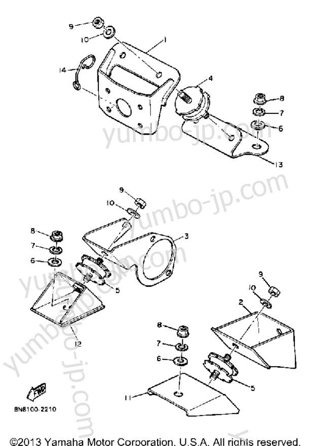 Engine Bracket for snowmobiles YAMAHA SS440 (SS440H) 1984 year