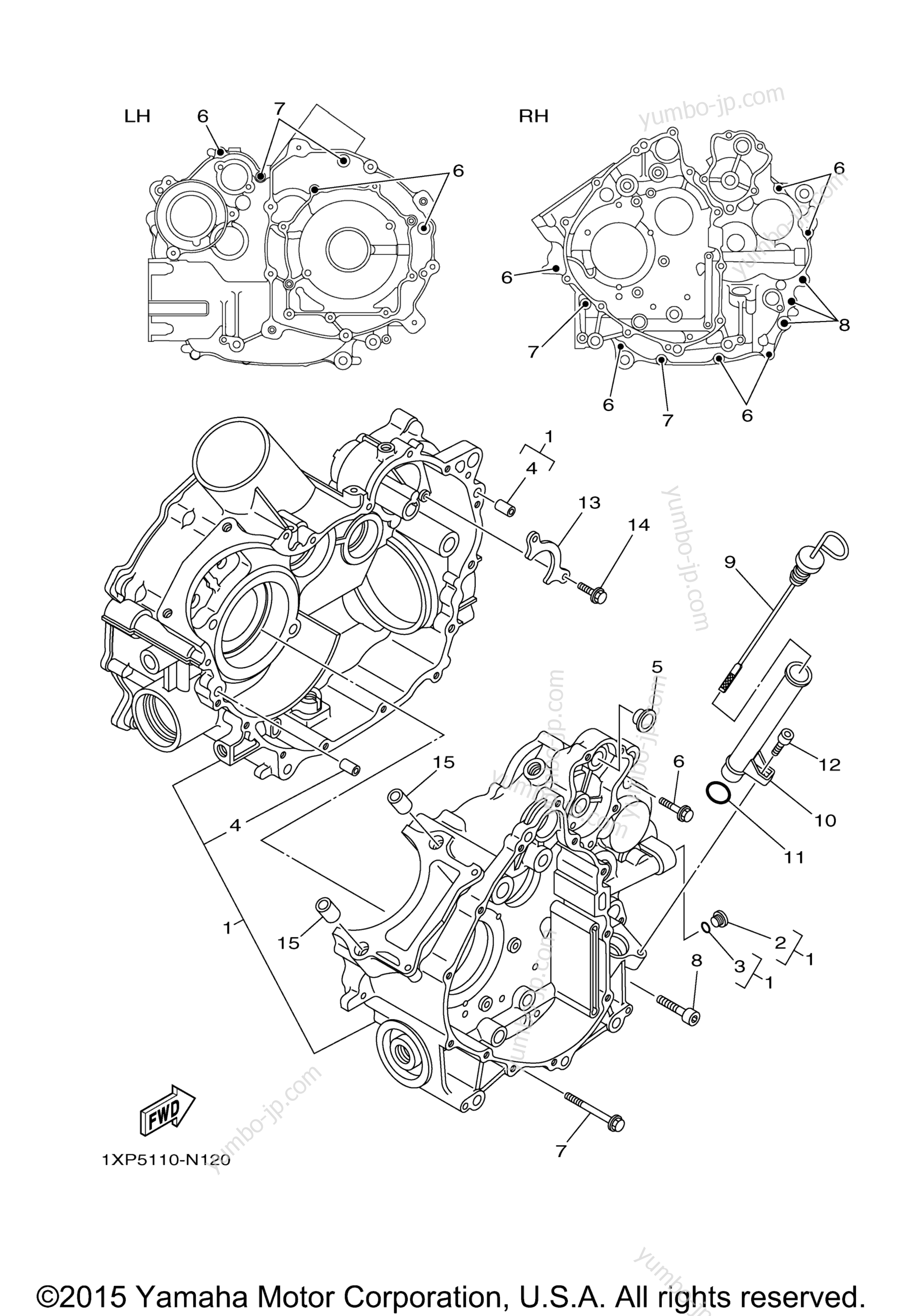 CRANKCASE for UTVs YAMAHA VIKING (YXM70VDXGR) 2016 year