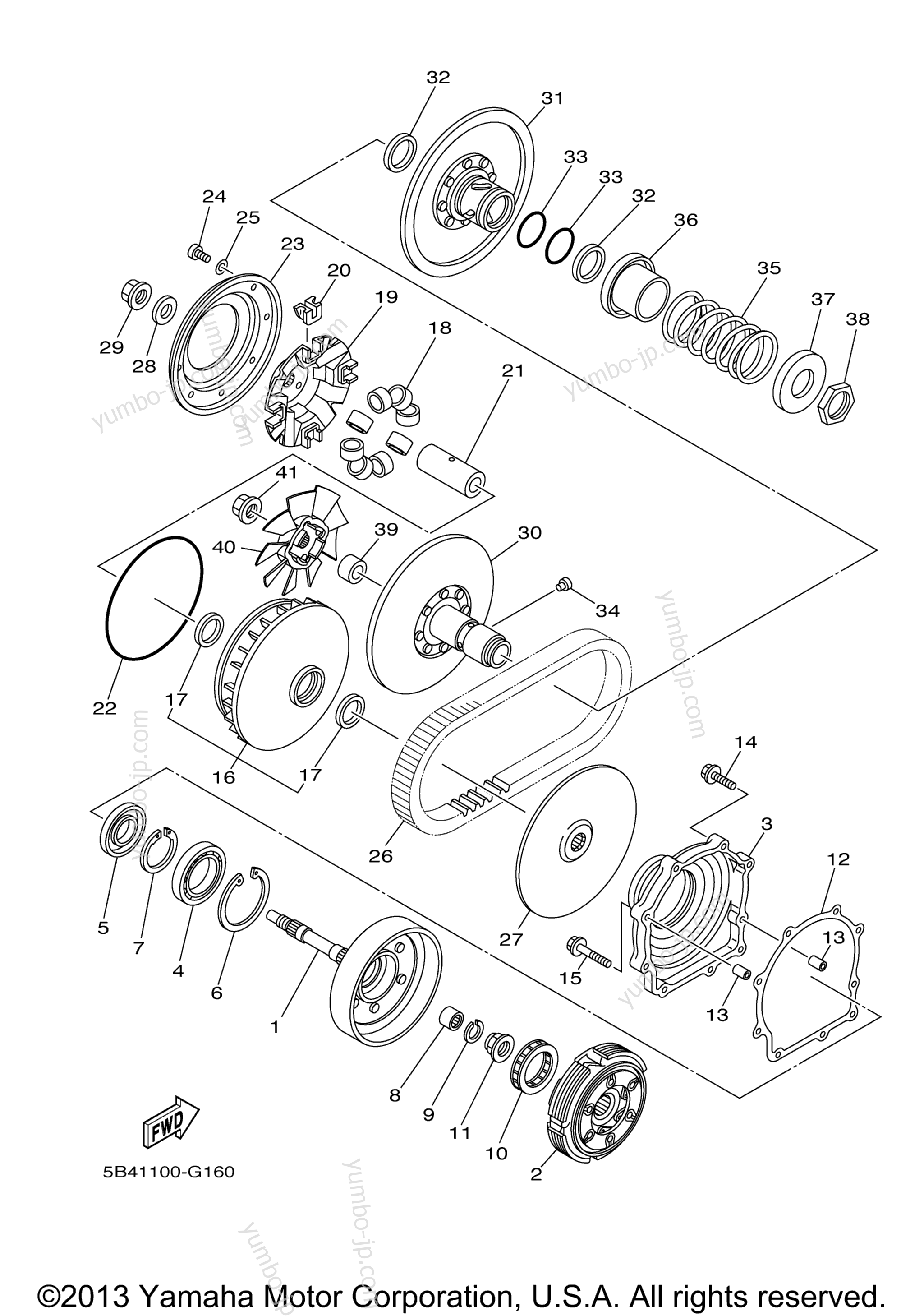 CLUTCH for UTVs YAMAHA RHINO 700 HUNTER (YXR7FHA) 2011 year