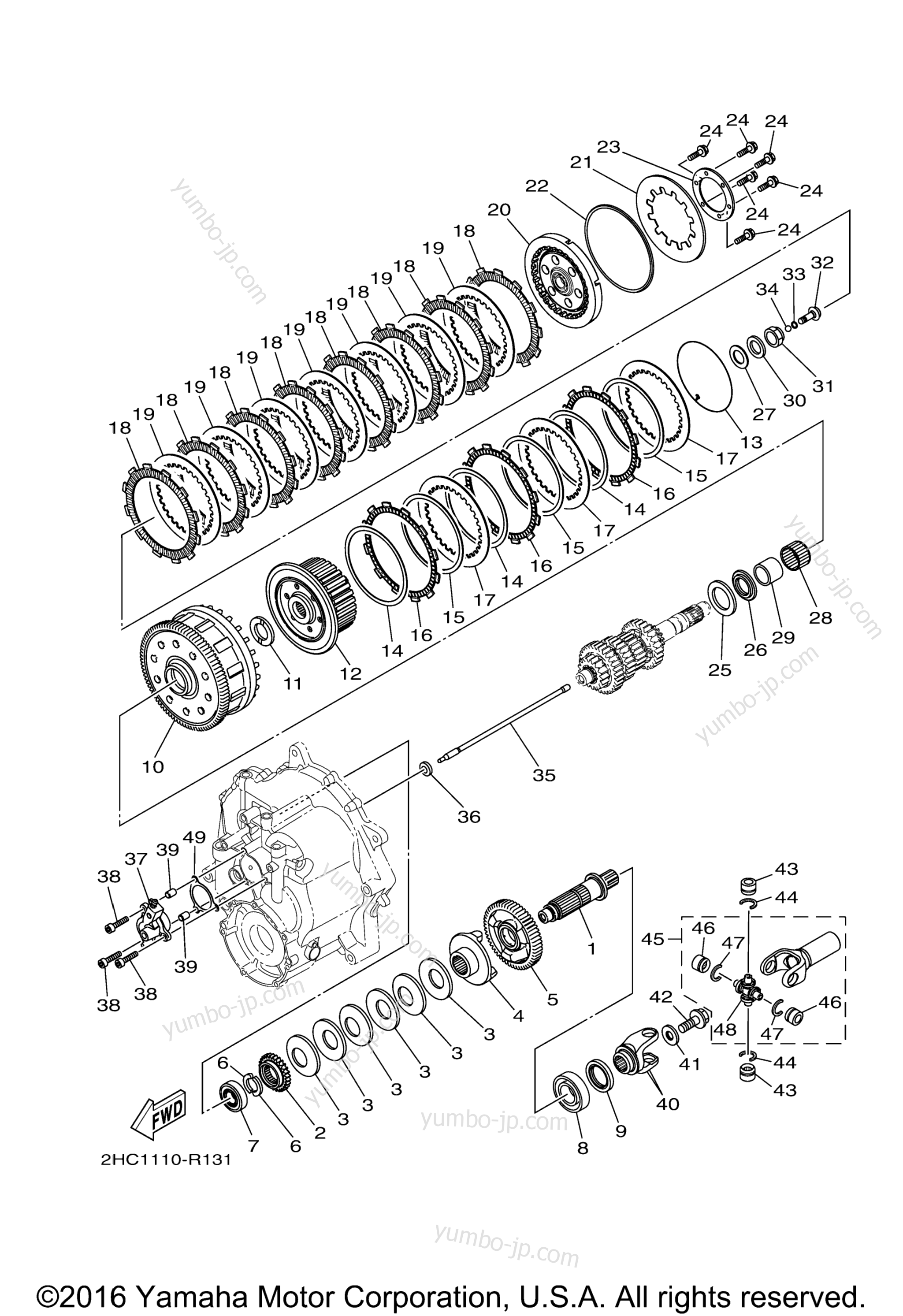 CLUTCH for UTVs YAMAHA YXZ1000 EPS (YXZ10YPXGL) 2016 year